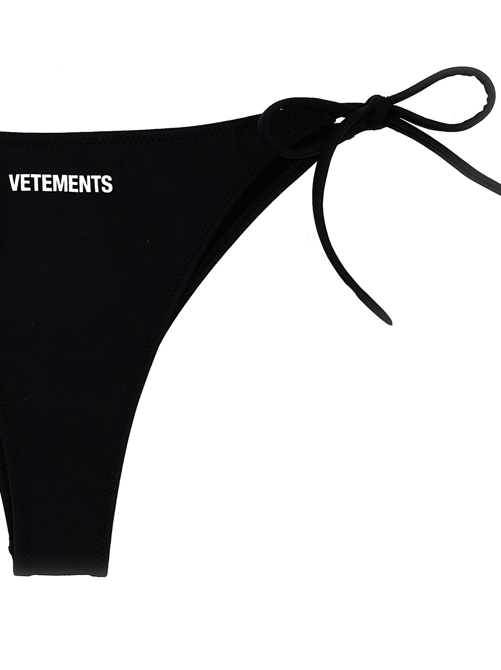 Shop Vetements Logo Bikini Briefs In Black