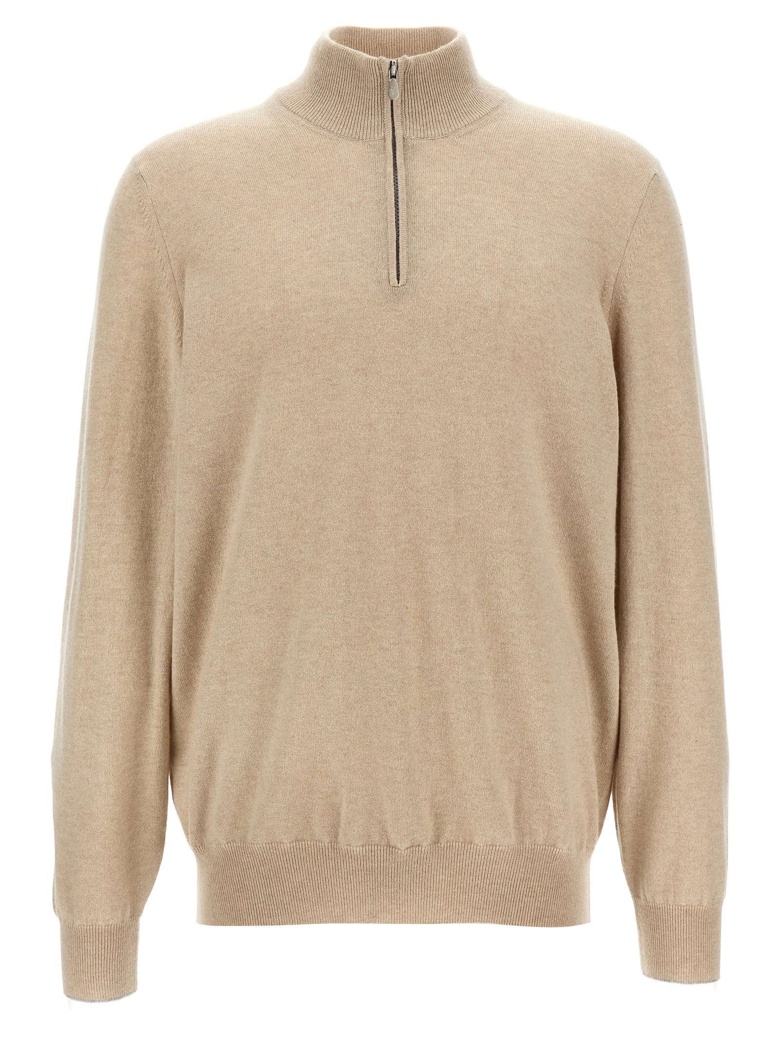 Shop Brunello Cucinelli Cashmere Sweater In Beige