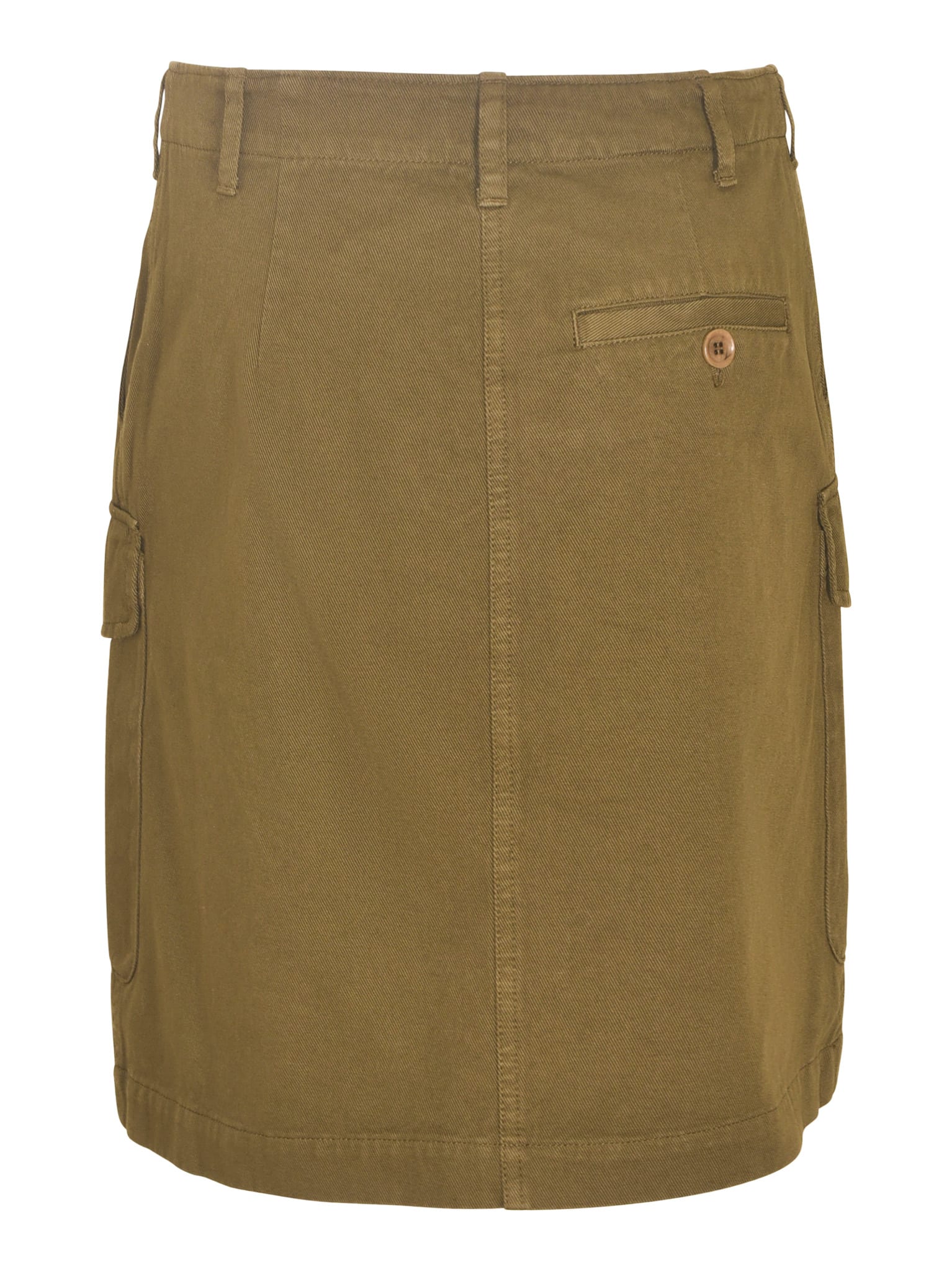 Aspesi Short Plain Cargo Skirt In Military