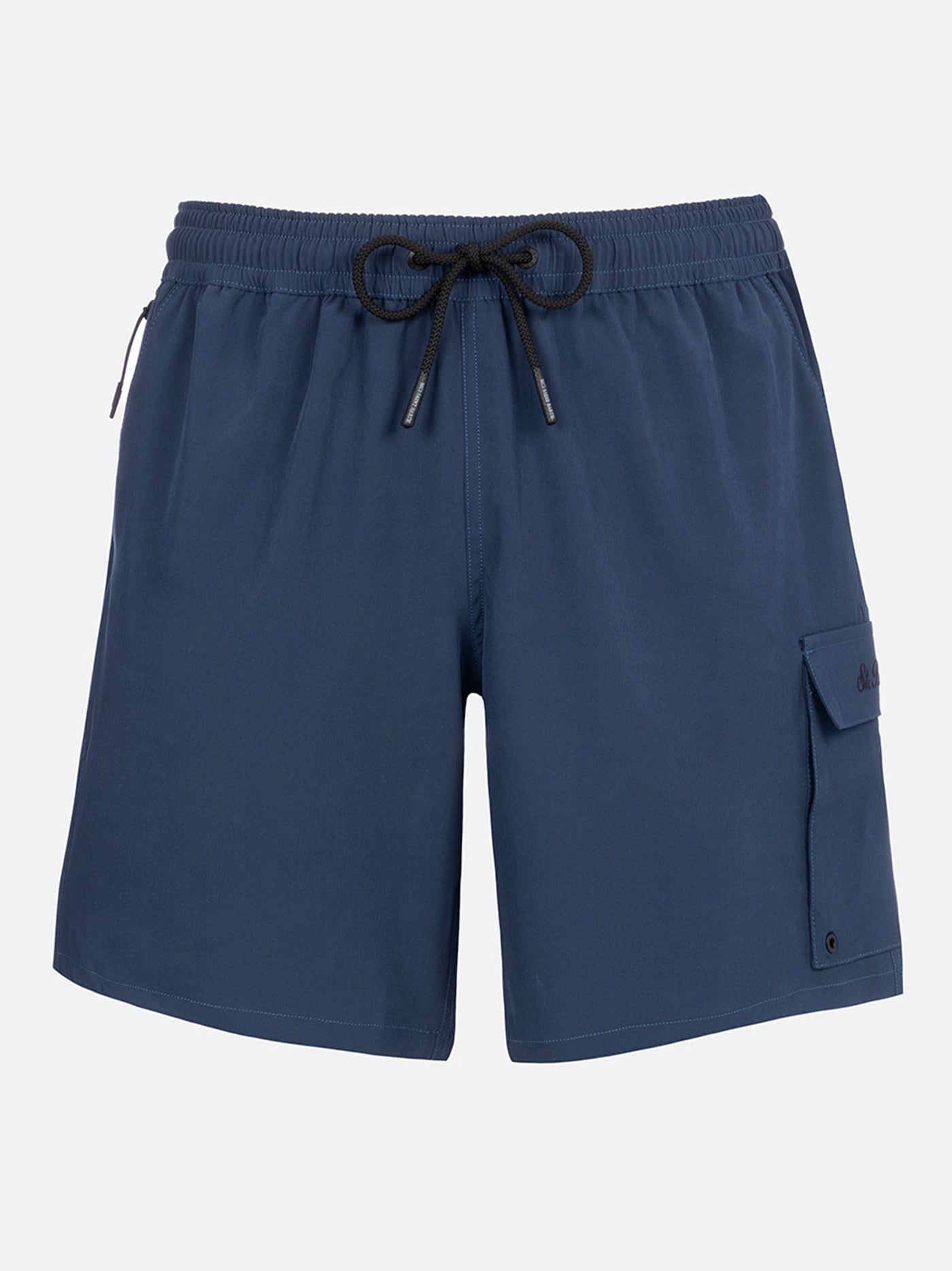 Mc2 Saint Barth Man Blue Comfort Swim Shorts In Blue