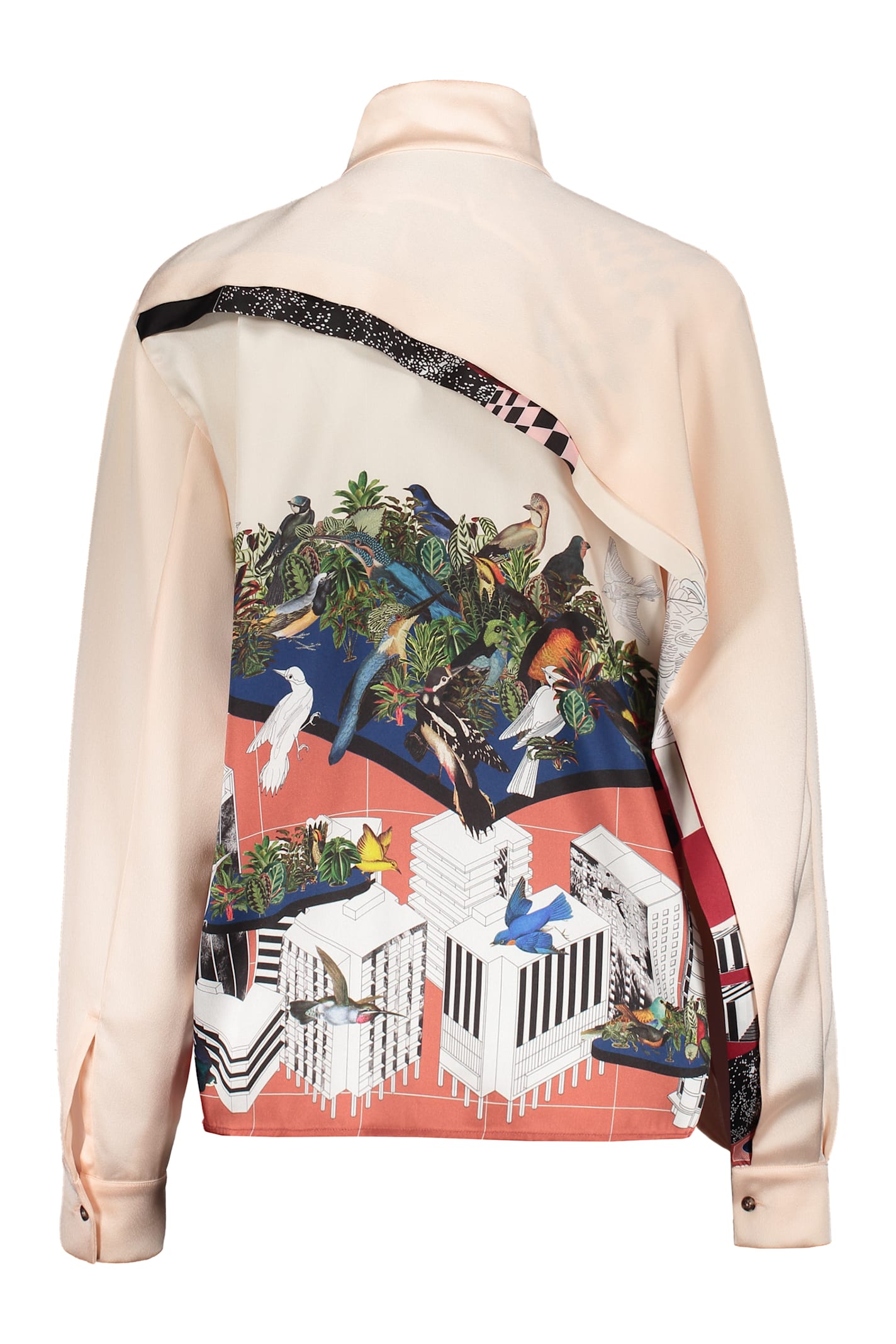 Cedric Charlier Print Blouse In Pink