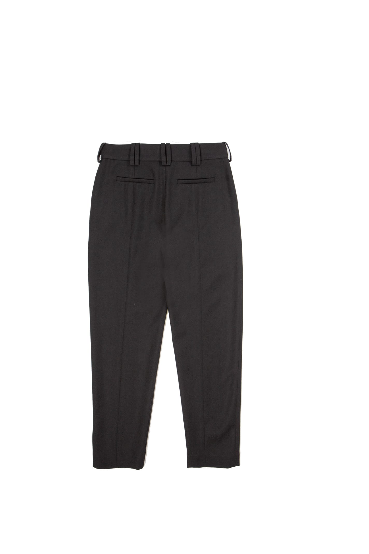 Shop Balmain Wool Pants In Black
