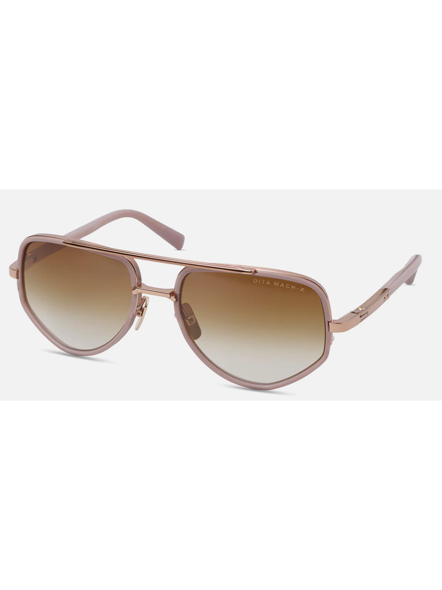 Shop Dita Dts463/a/02 Mach/x Sunglasses In Twilight Mauve_rose Gold