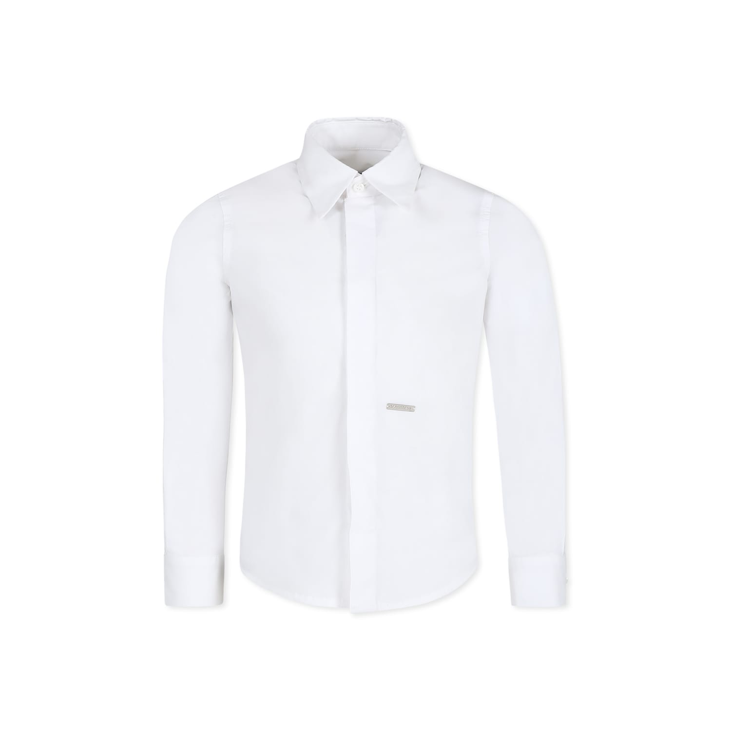 Dsquared2 White Shirt For Boy With Logo In White