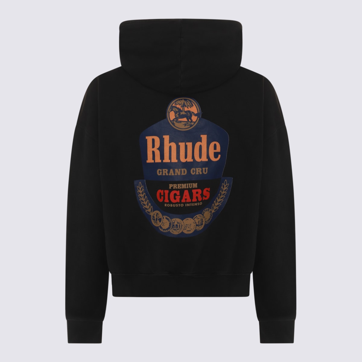 Shop Rhude Black Multicolour Cotton Sweatshirt In Vtg Black