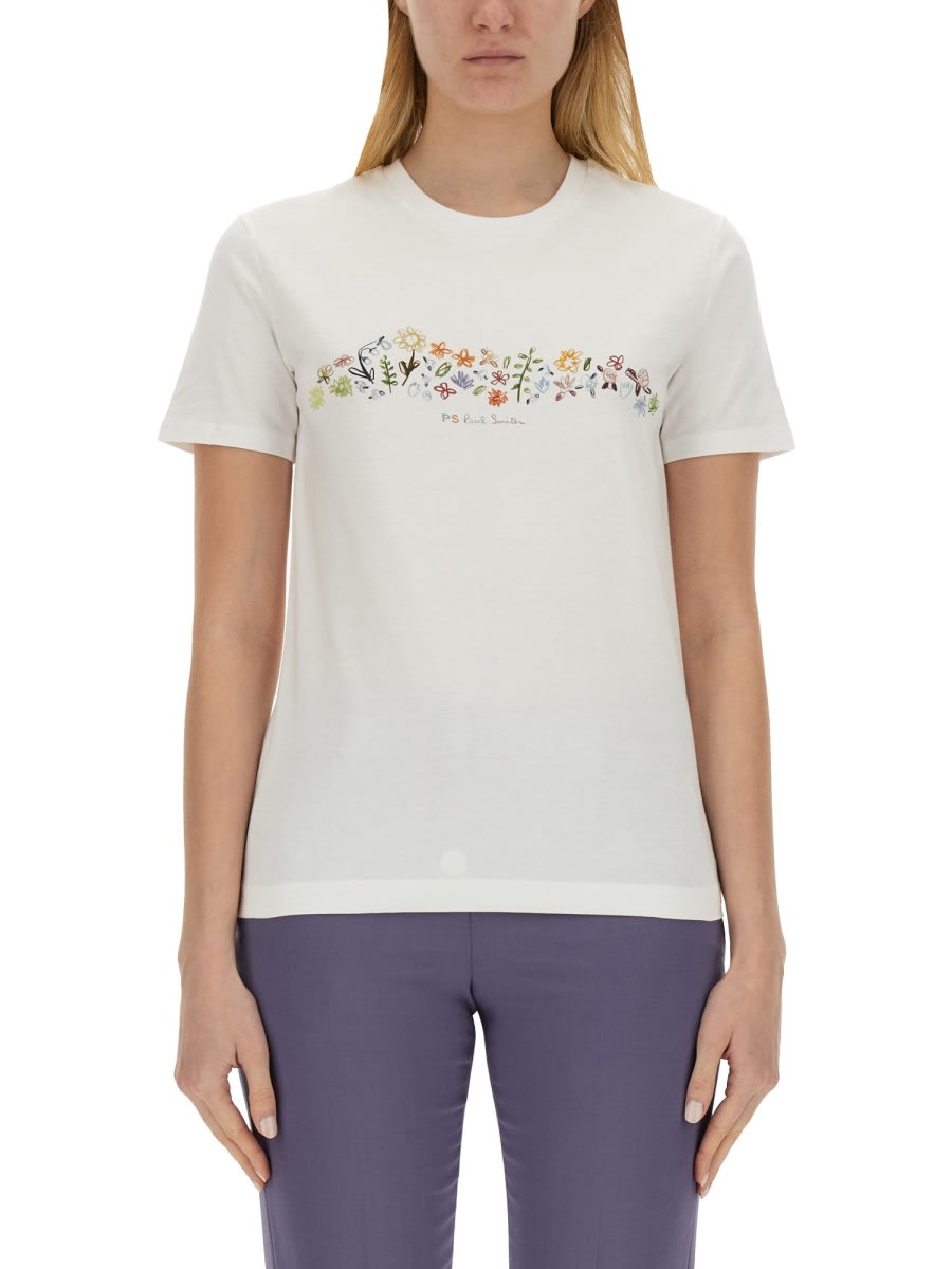 Shop Ps By Paul Smith T-shirt With Logo In White