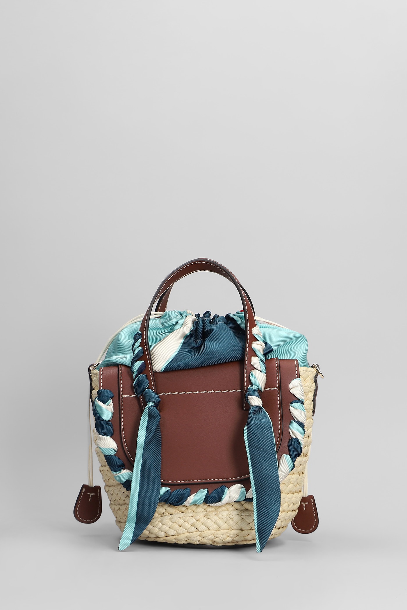 Cuba Lab Habanera Mini Tote In Beige Raffia In Multi