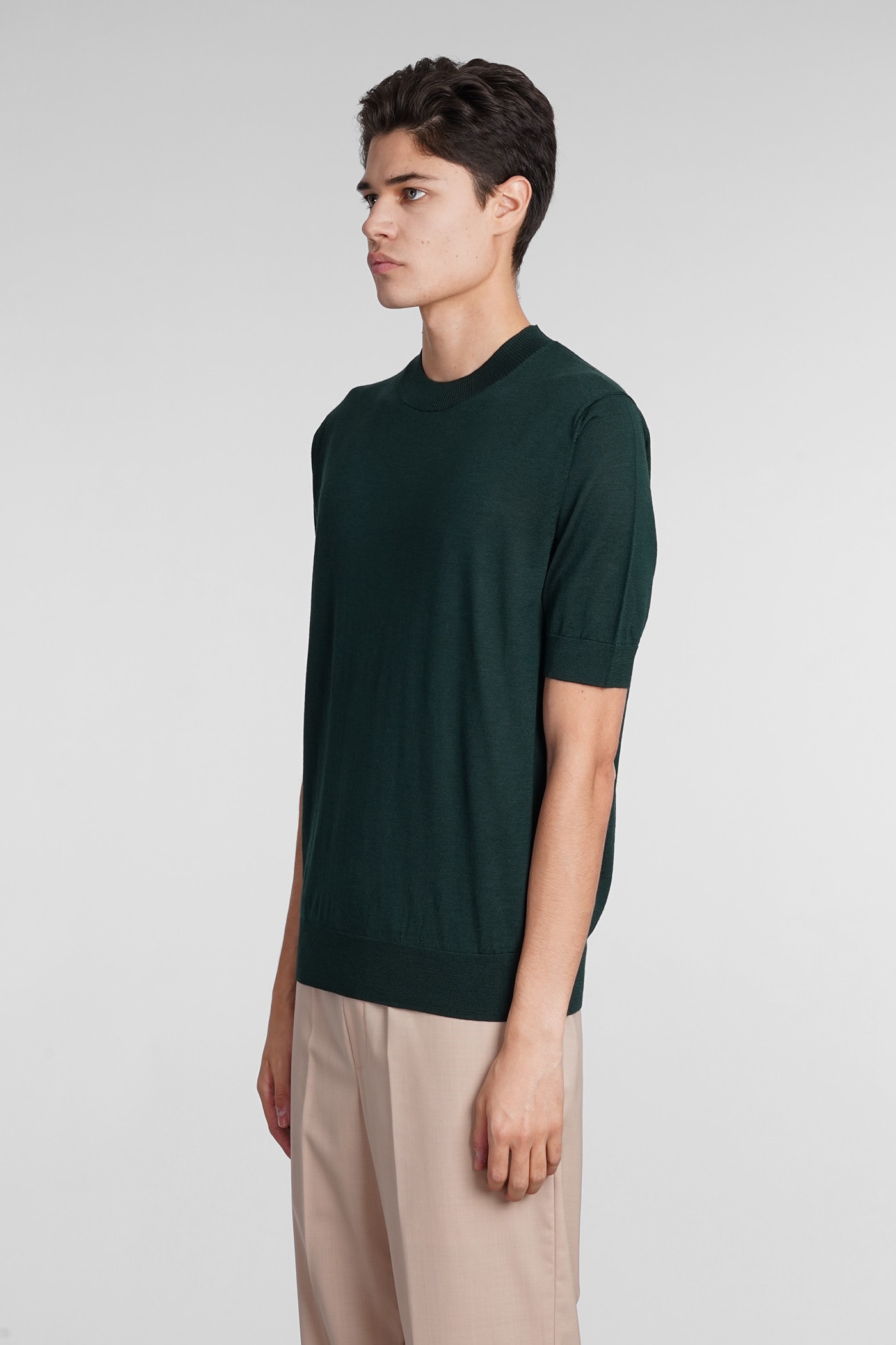 Shop Ballantyne T-shirt In Green Wool