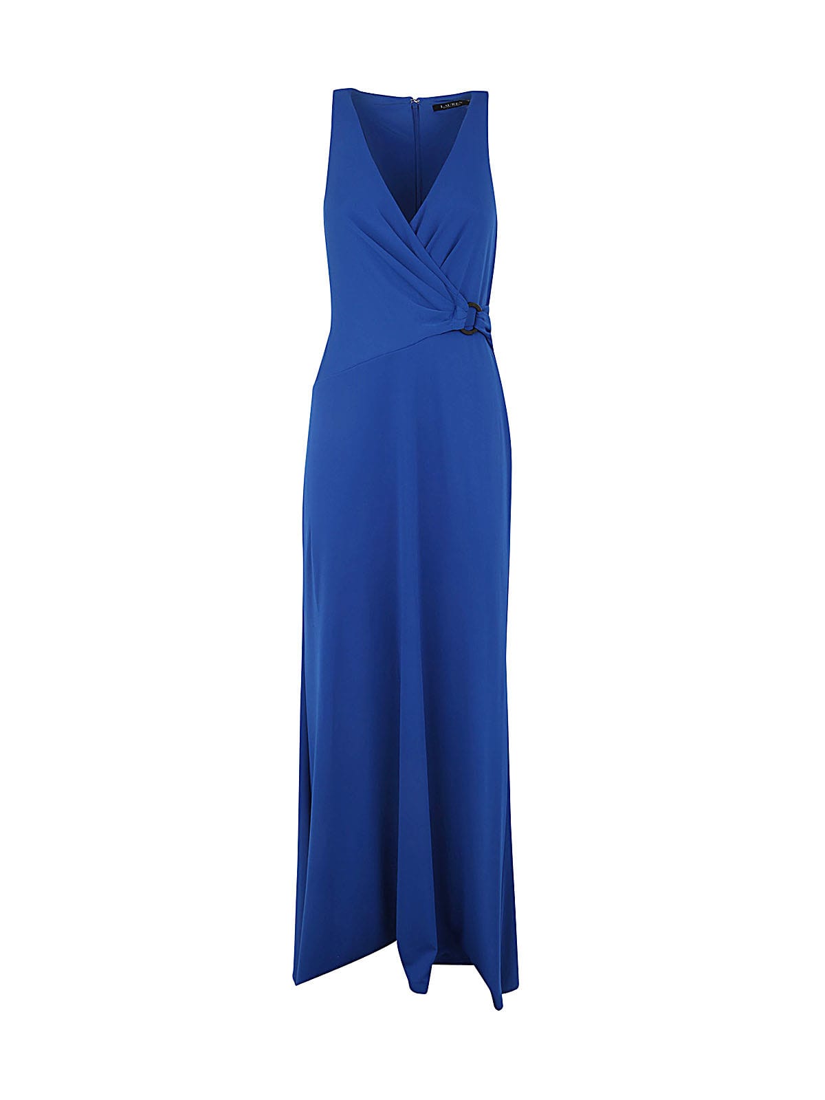 Ralph Lauren Holidab Sleeveless Gown In Blue Saturn