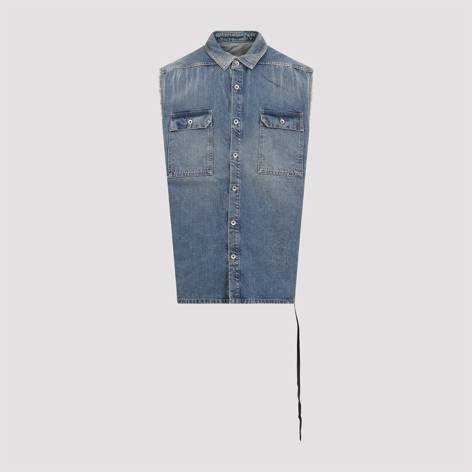 Drkshdw Sleeveless Tommy Jumbo Vest In Blue