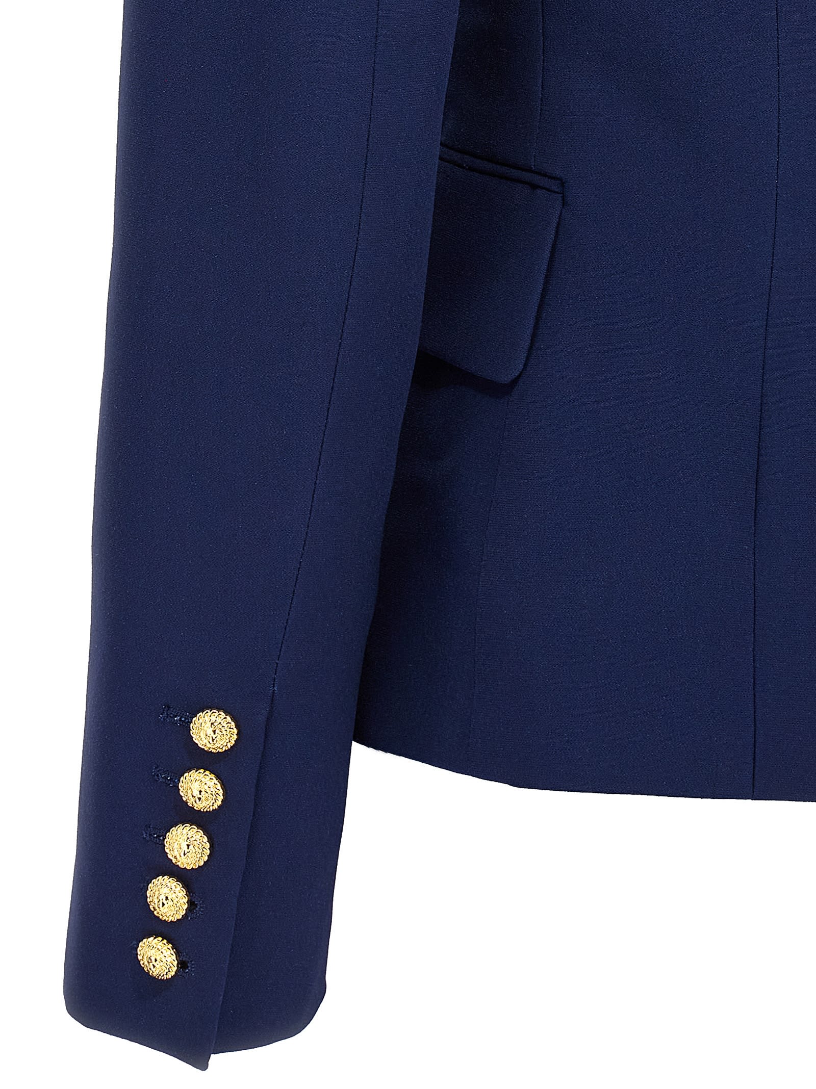 Balmain Classic Double-breasted Blazer In Blue