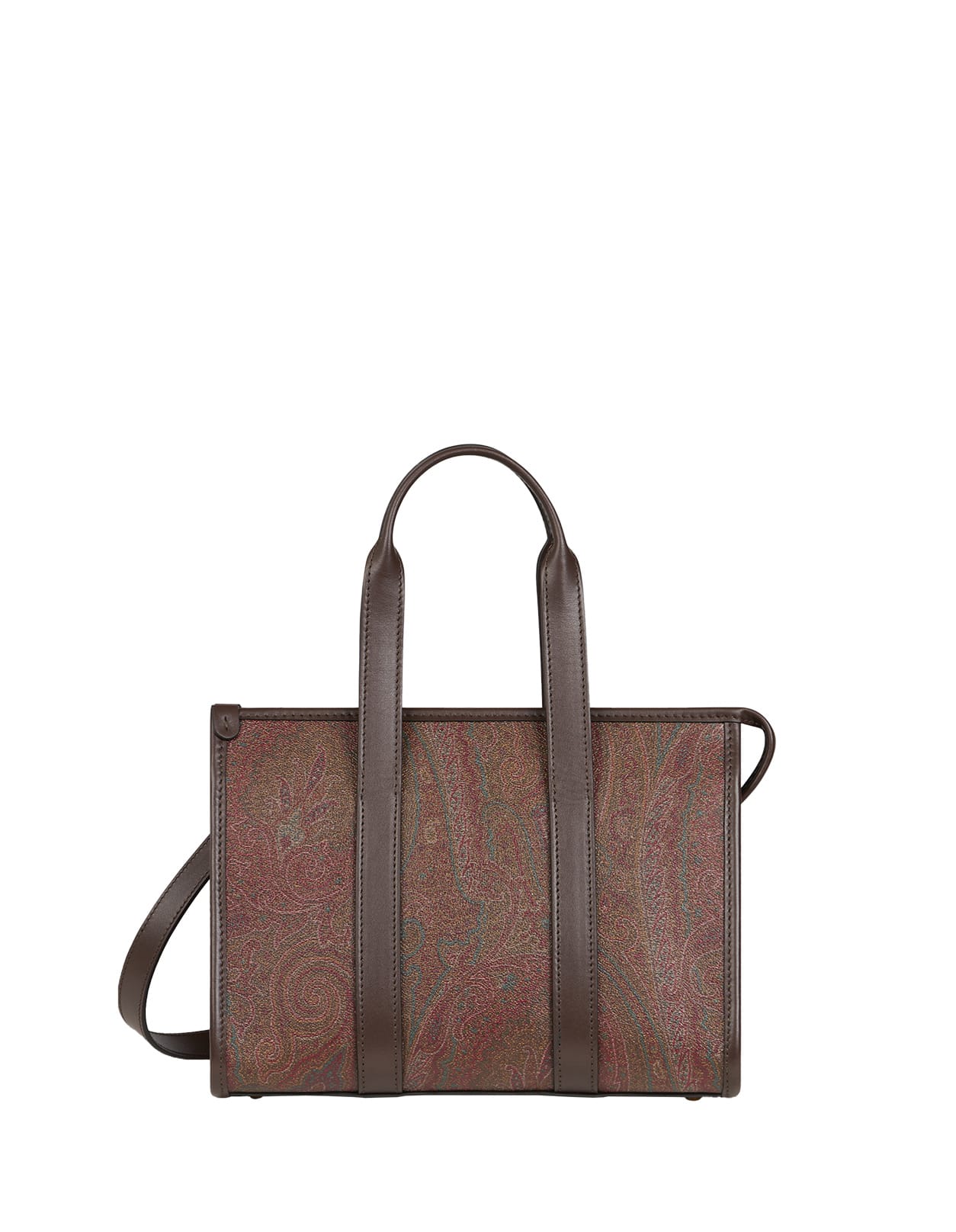 Shop Etro Brown Paisley Small Handbag