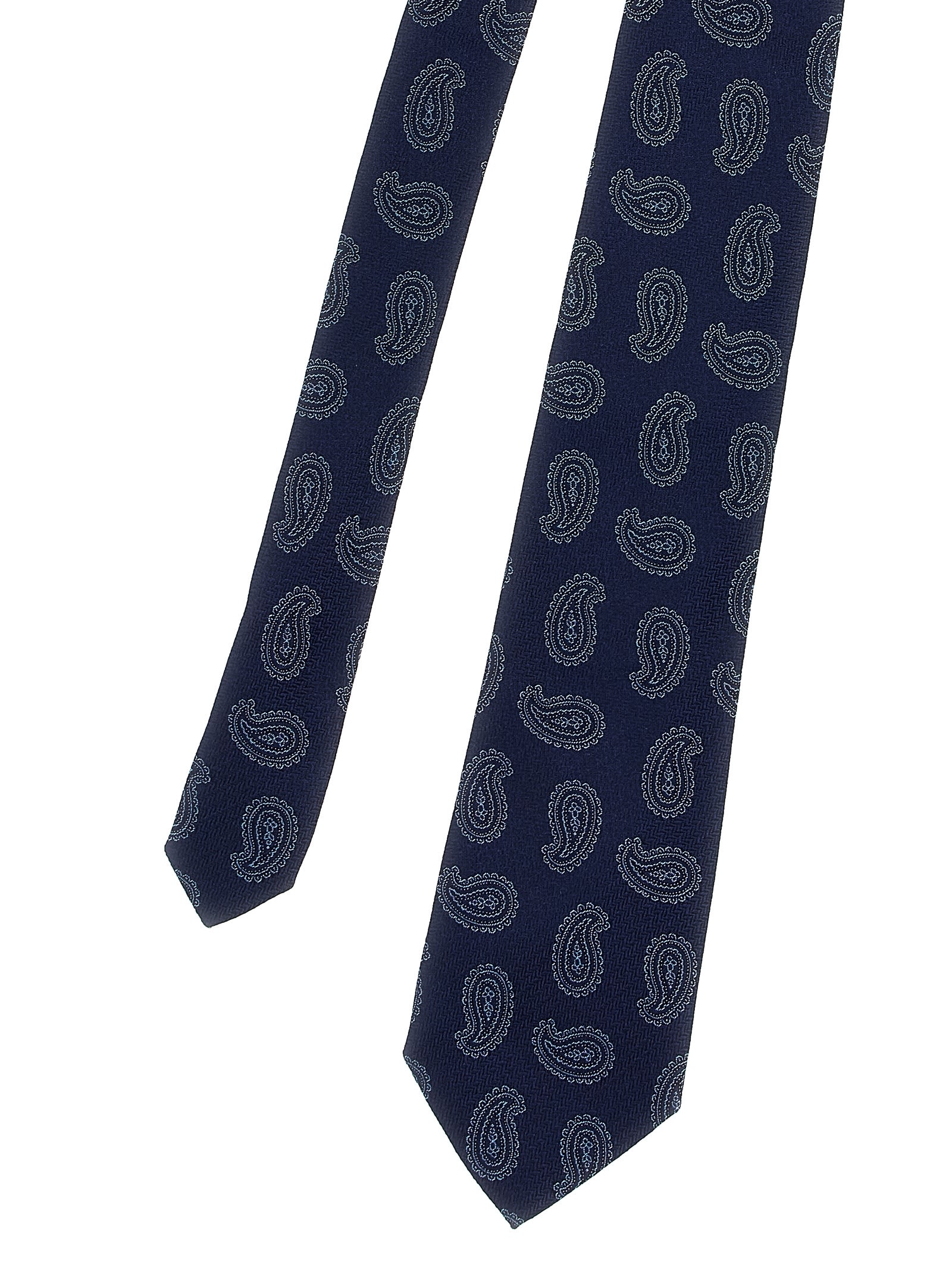 Shop Etro Paisley Tie In Blue