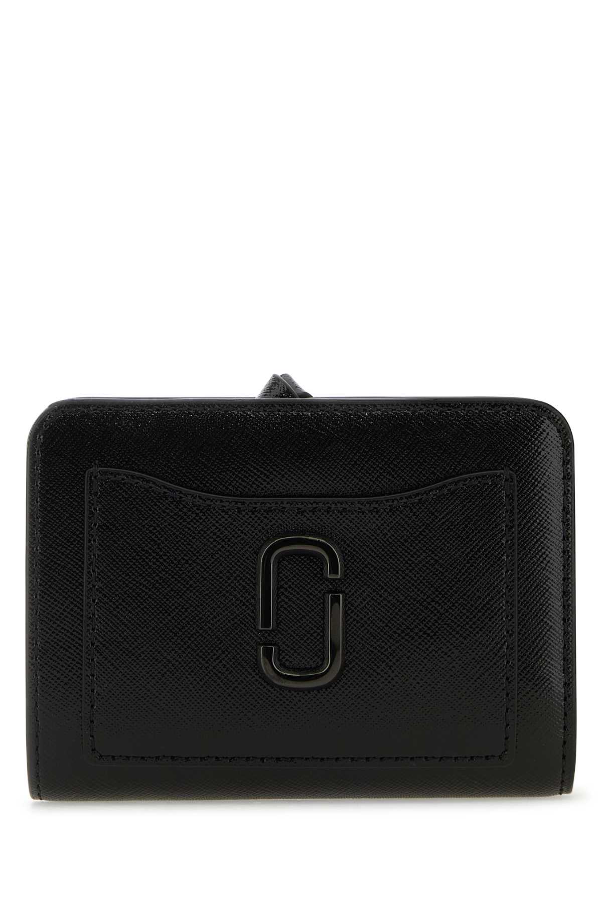 Marc Jacobs Black Leather Mini The Utility Snapshot Dtm Wallet