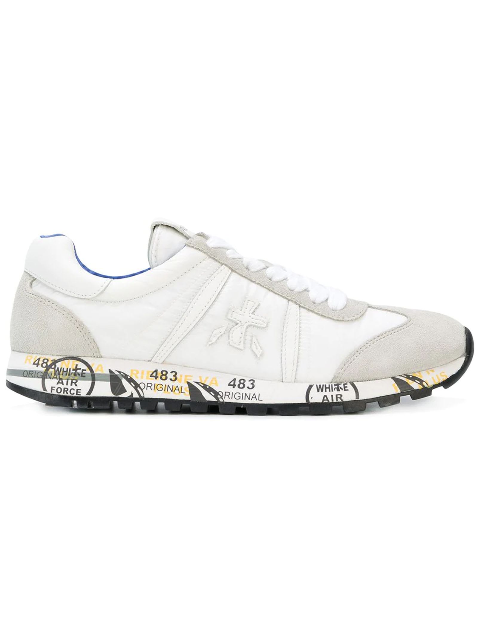 Premiata White And Grey Lucy Sneakers