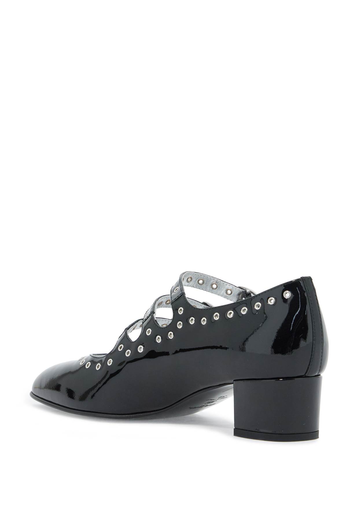 Shop Carel Mary Jane Camden With Eyelets In Vernis Noir/vernis Noir (black)