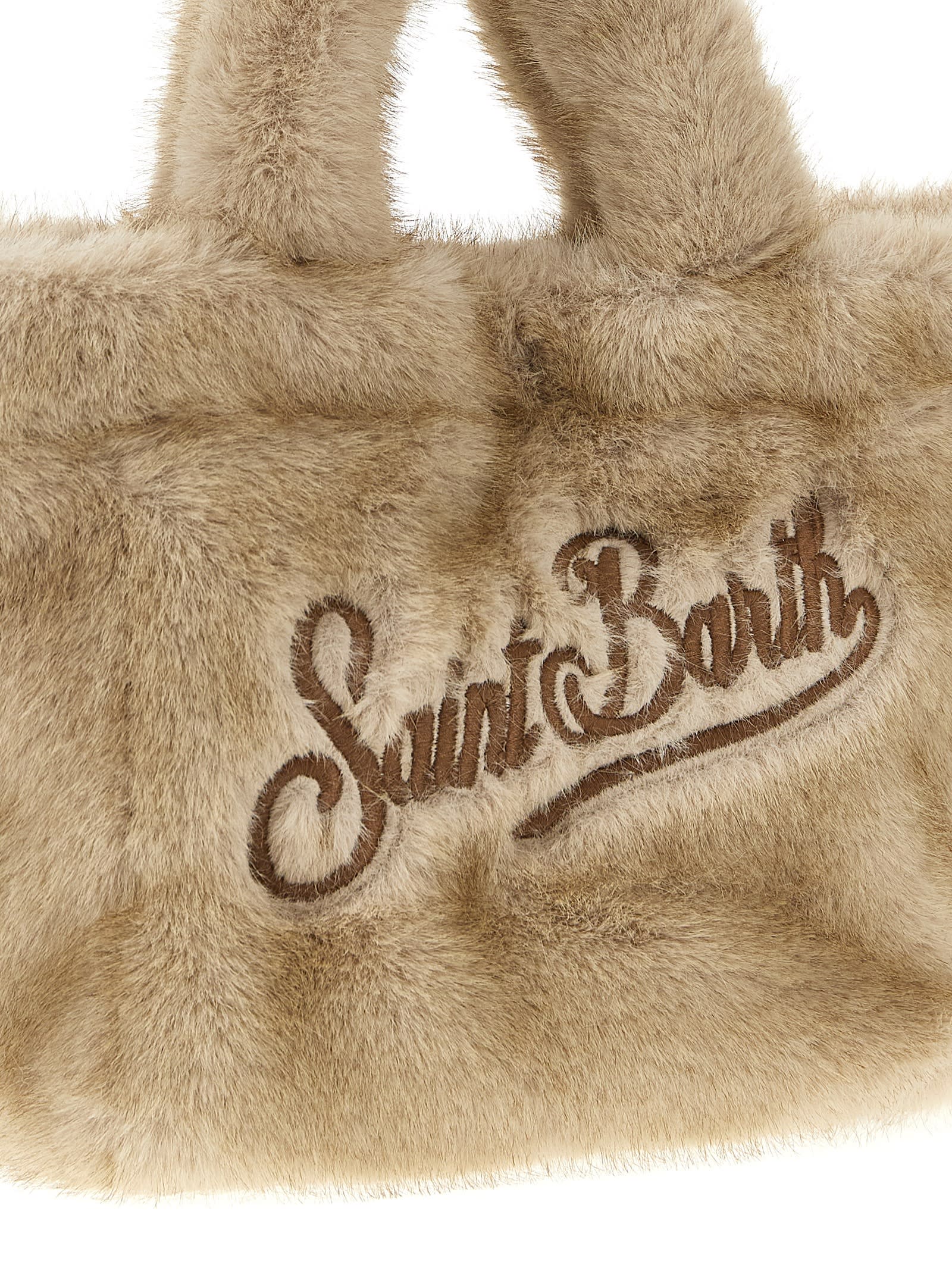 Mc2 Saint Barth Colette Soft Fur Hand Bags Beige In Brown