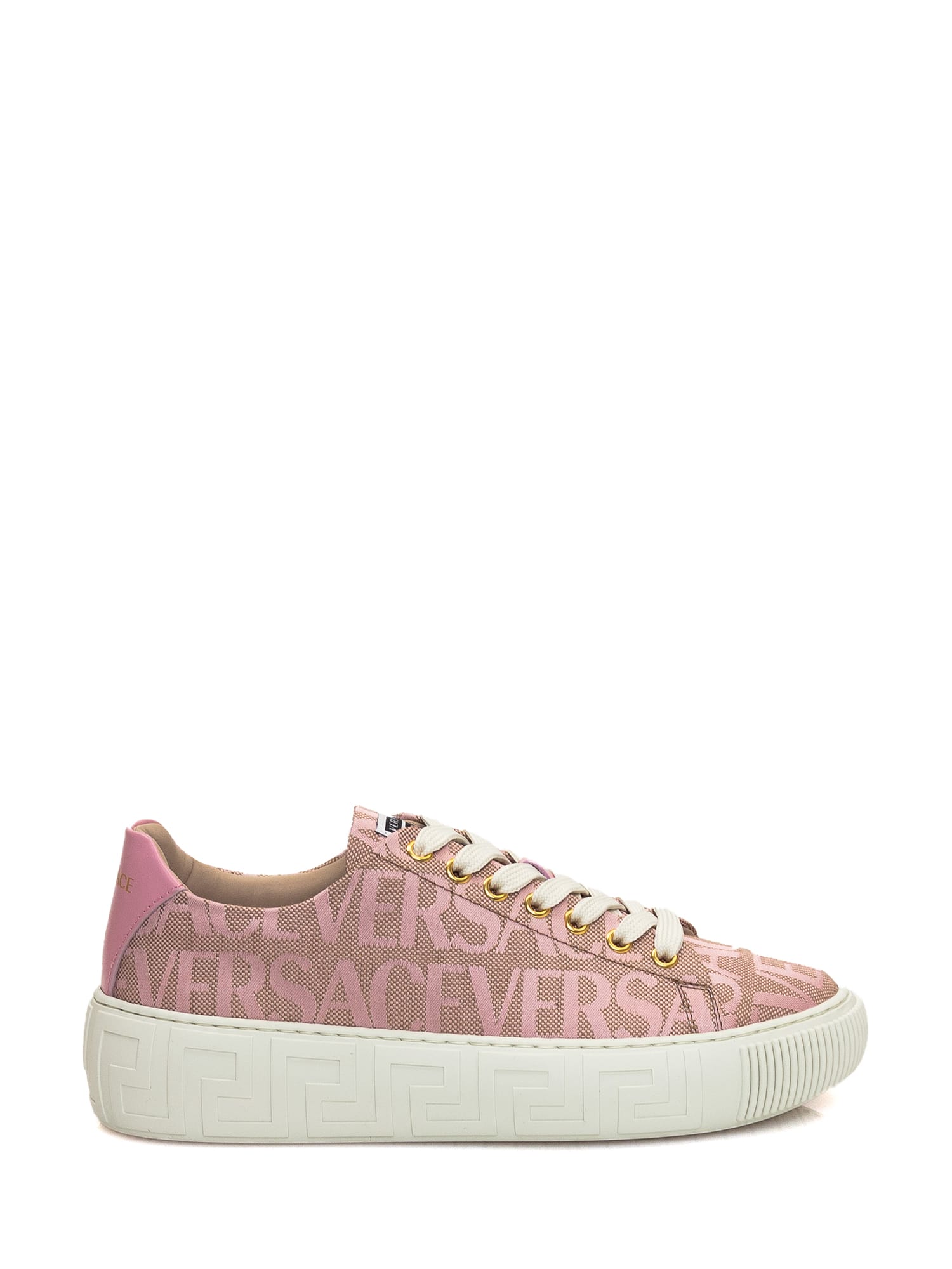 VERSACE SNEAKER WITH LOGO ALL-OVER