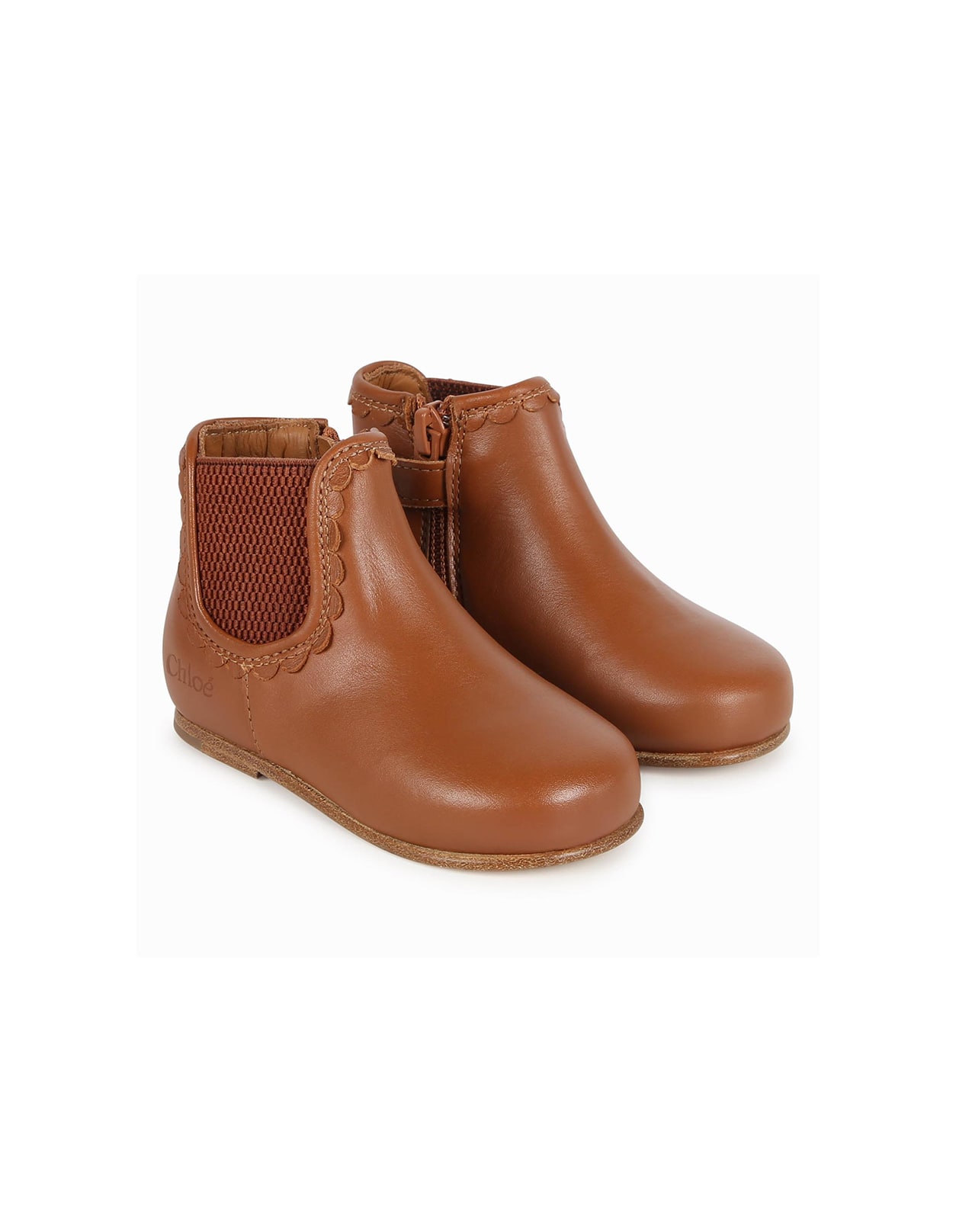 CHLOÉ BROWN CHELSEA ANKLE BOOTS 