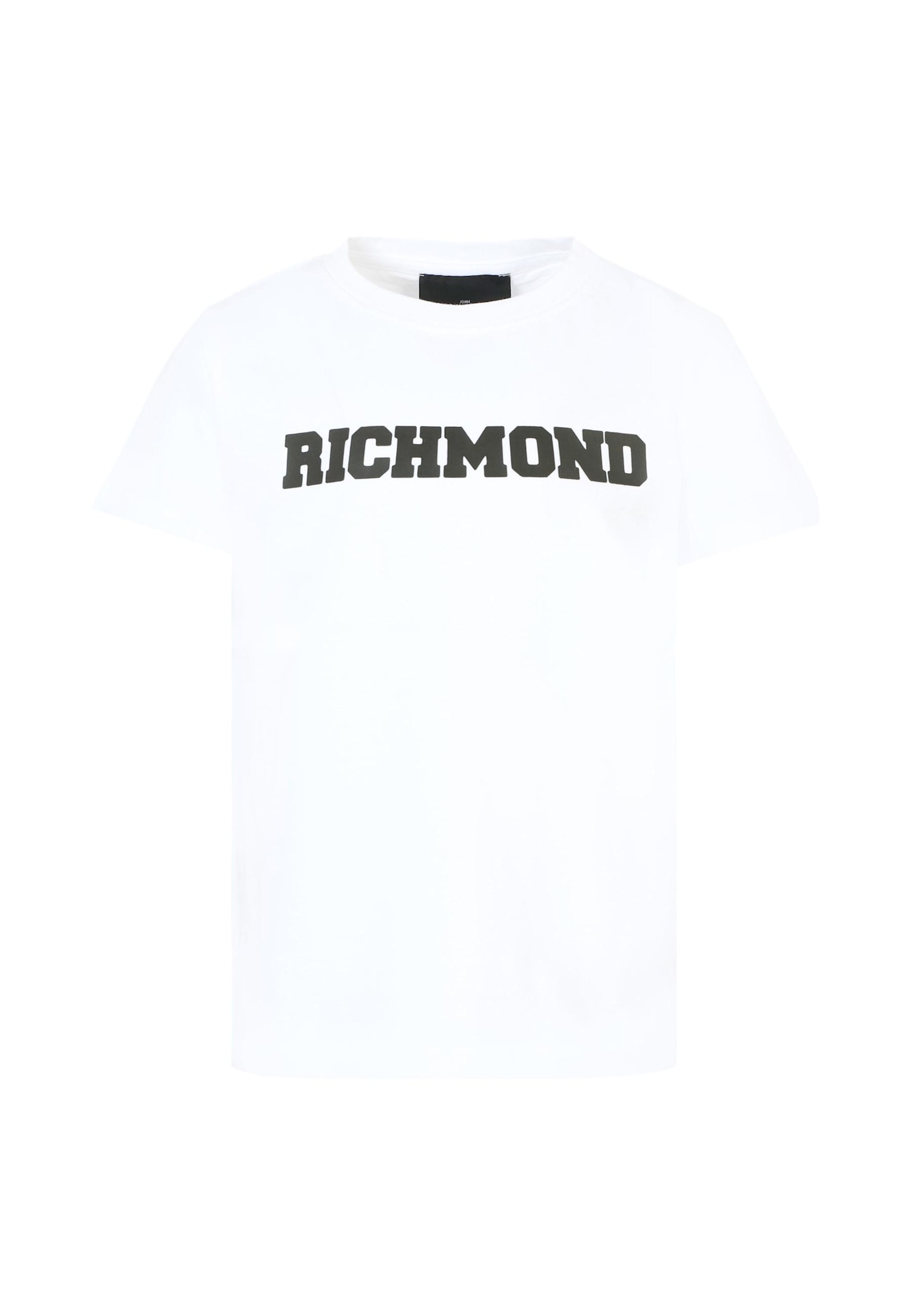 Richmond Kids' White T-shirt For Boy With Logo