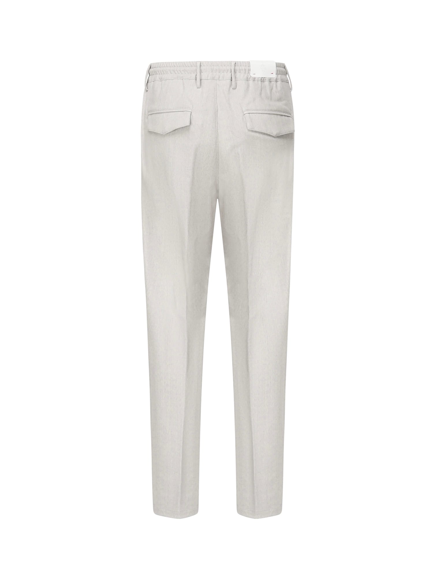 Eleventy Mens Drawstring Tapered-leg Linen Trousers Sand In Gray