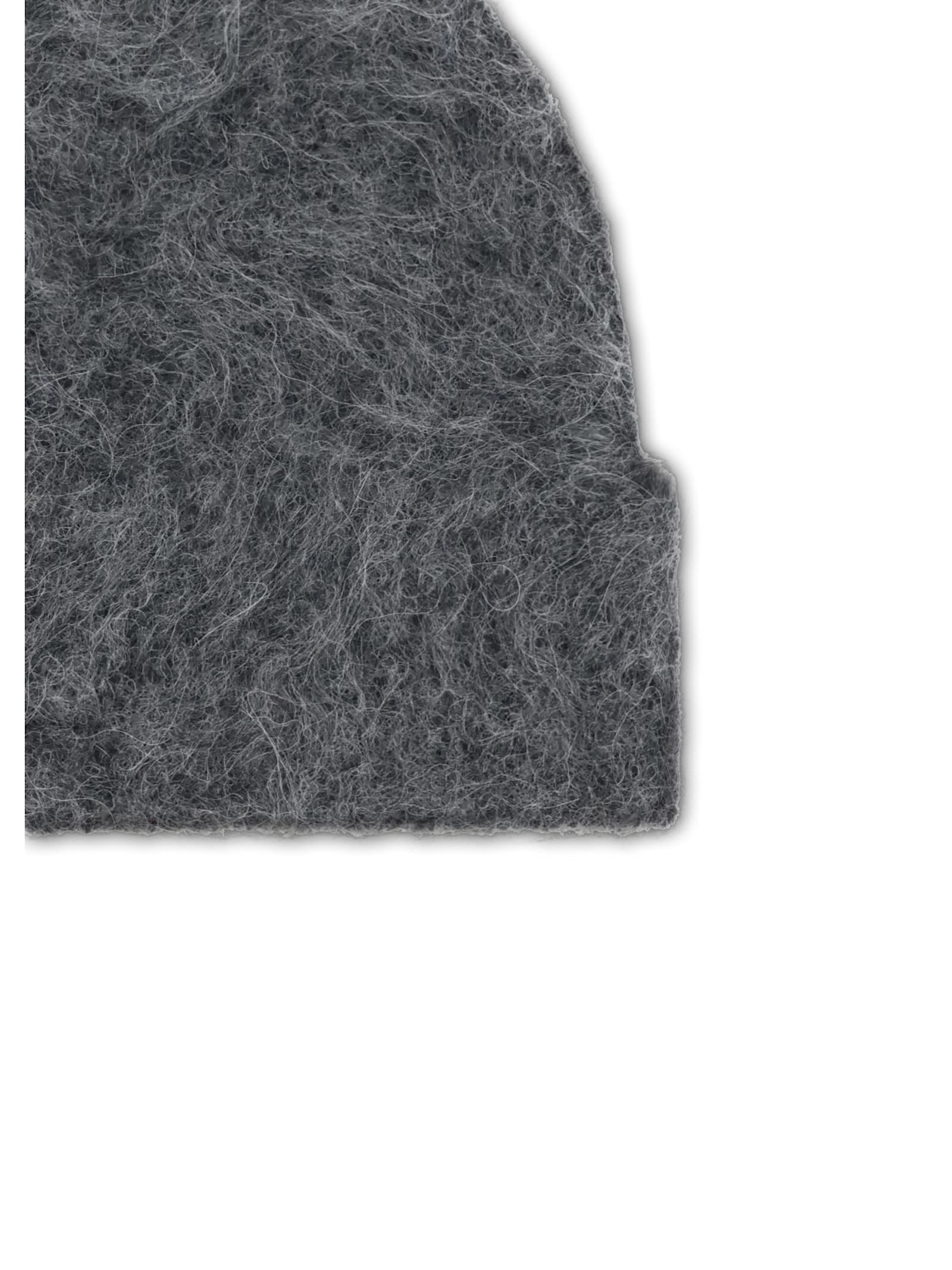 Séfr Fuzzy Beanie Hat In Gray