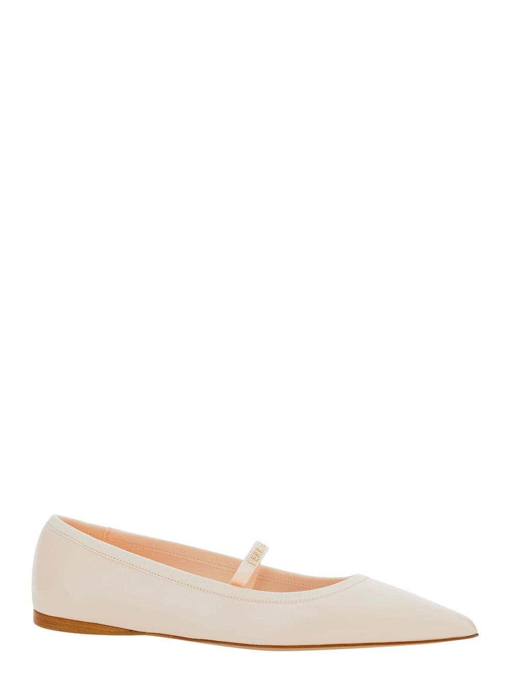 Ferragamo 'carice' Pink Ballerinas With Tie-ankle Laces In Leather Woman In Pink