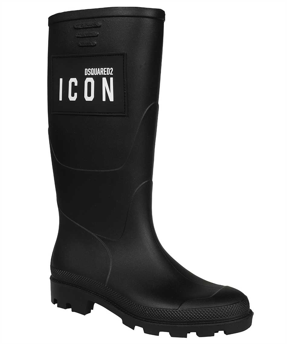 Shop Dsquared2 Icon Rubber Boots In Black