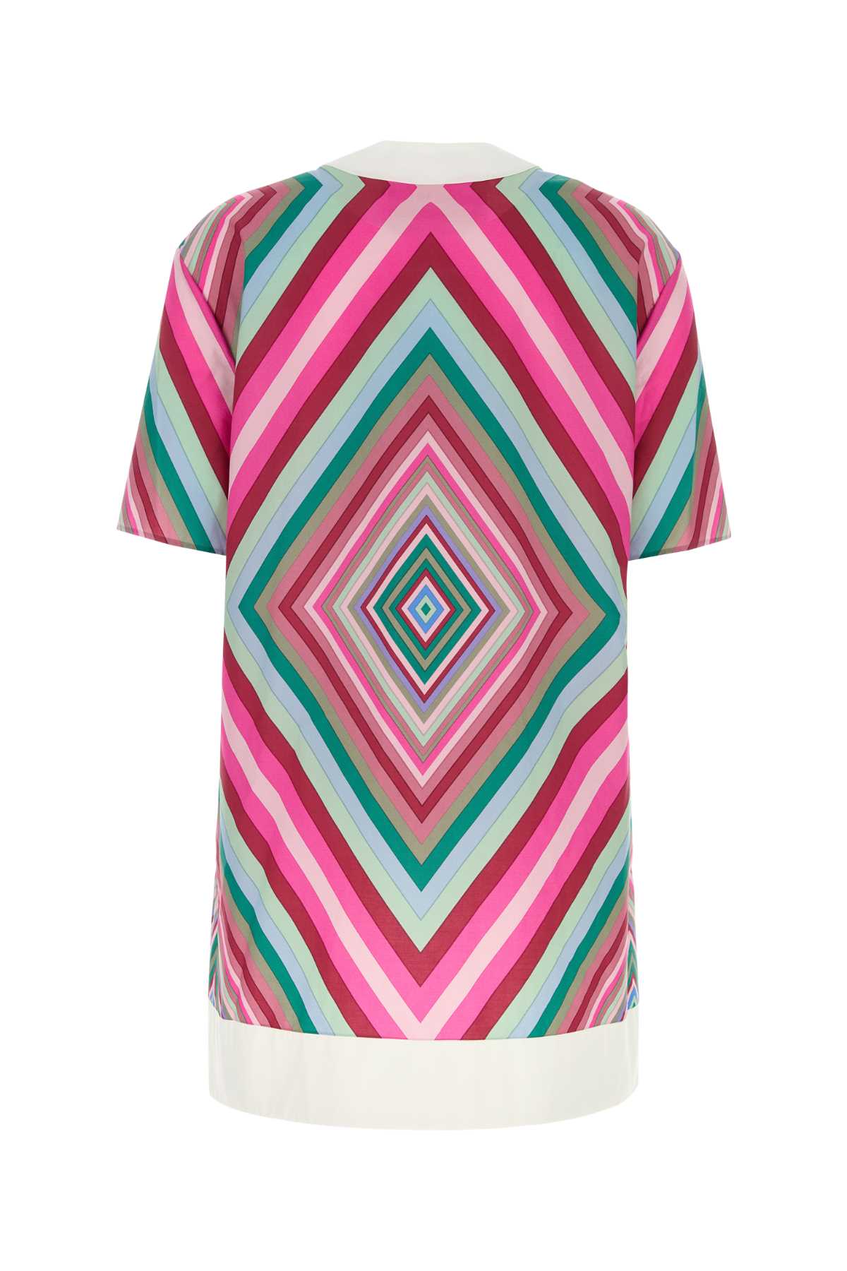 Shop Valentino Printed Cotton Mini Dress In Multicoloravorio