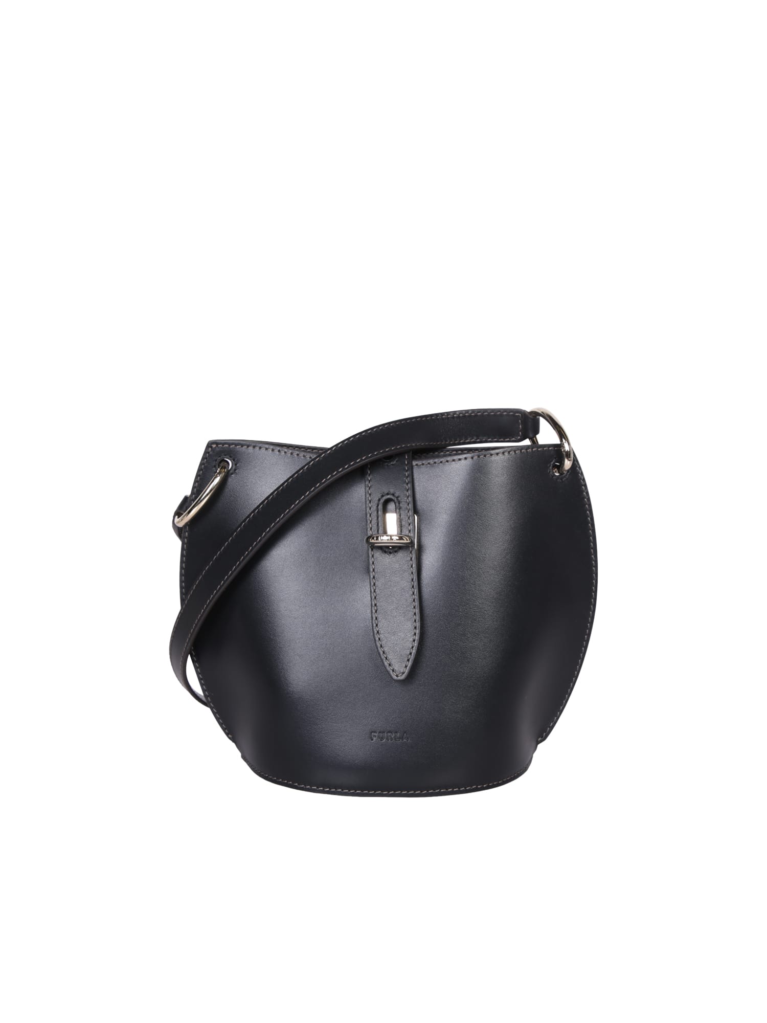 Shop Furla Unica Mini Cbody Bag In Black