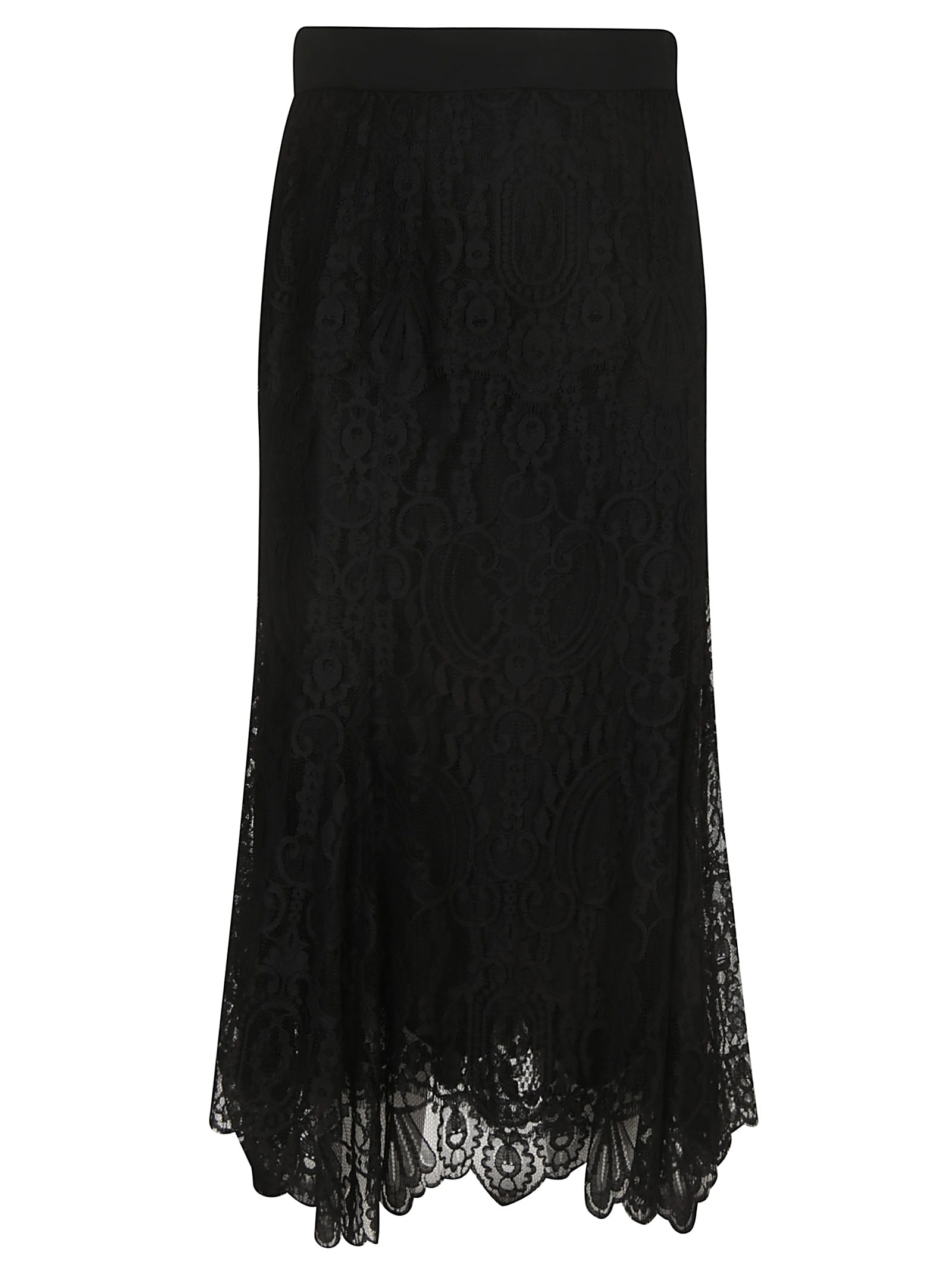 Dolce & Gabbana Lace Detail Skirt In Nero | ModeSens