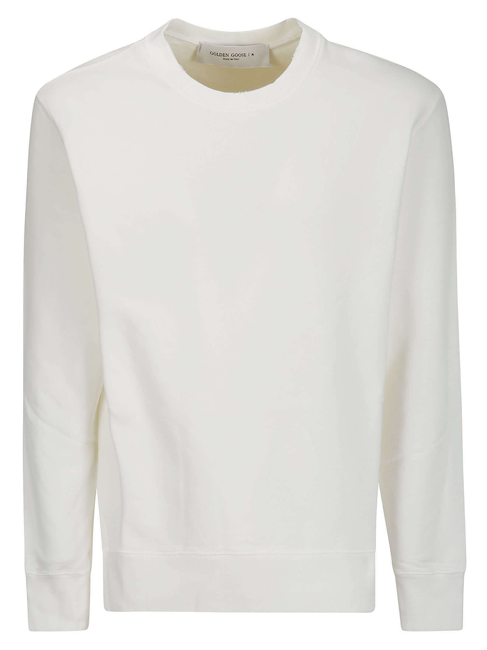 GOLDEN GOOSE GOLDEN MS REGULAR SWEATSHIRT DISTRESSED COTTON JE