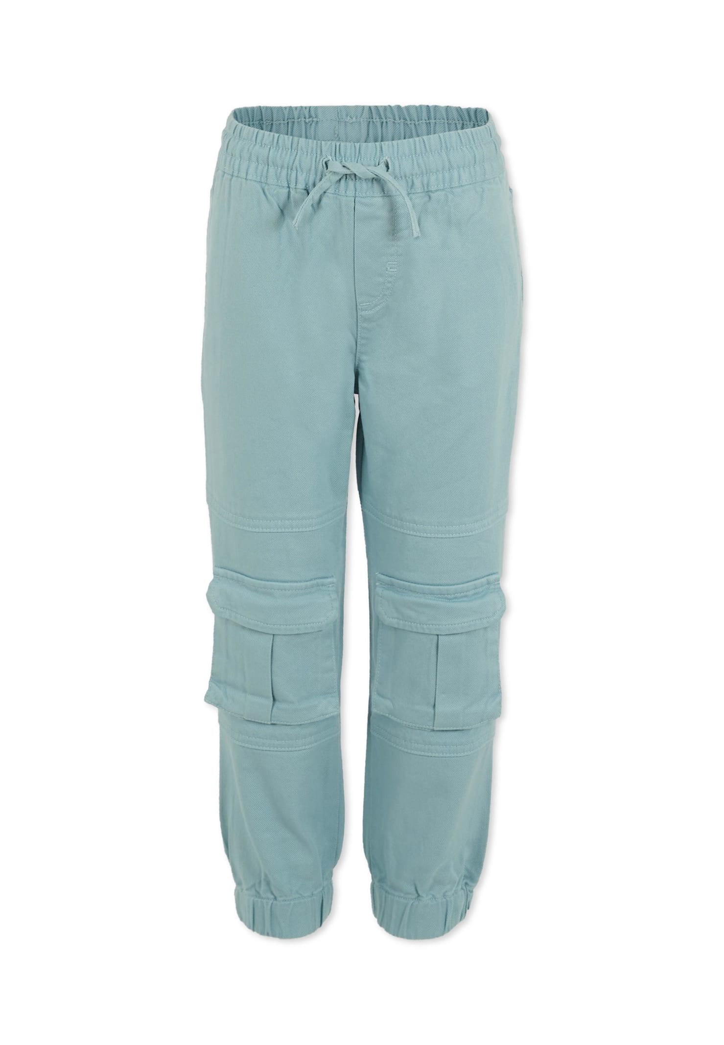Stella Mccartney Light Blue Trousers For Boy With Logo In Blue