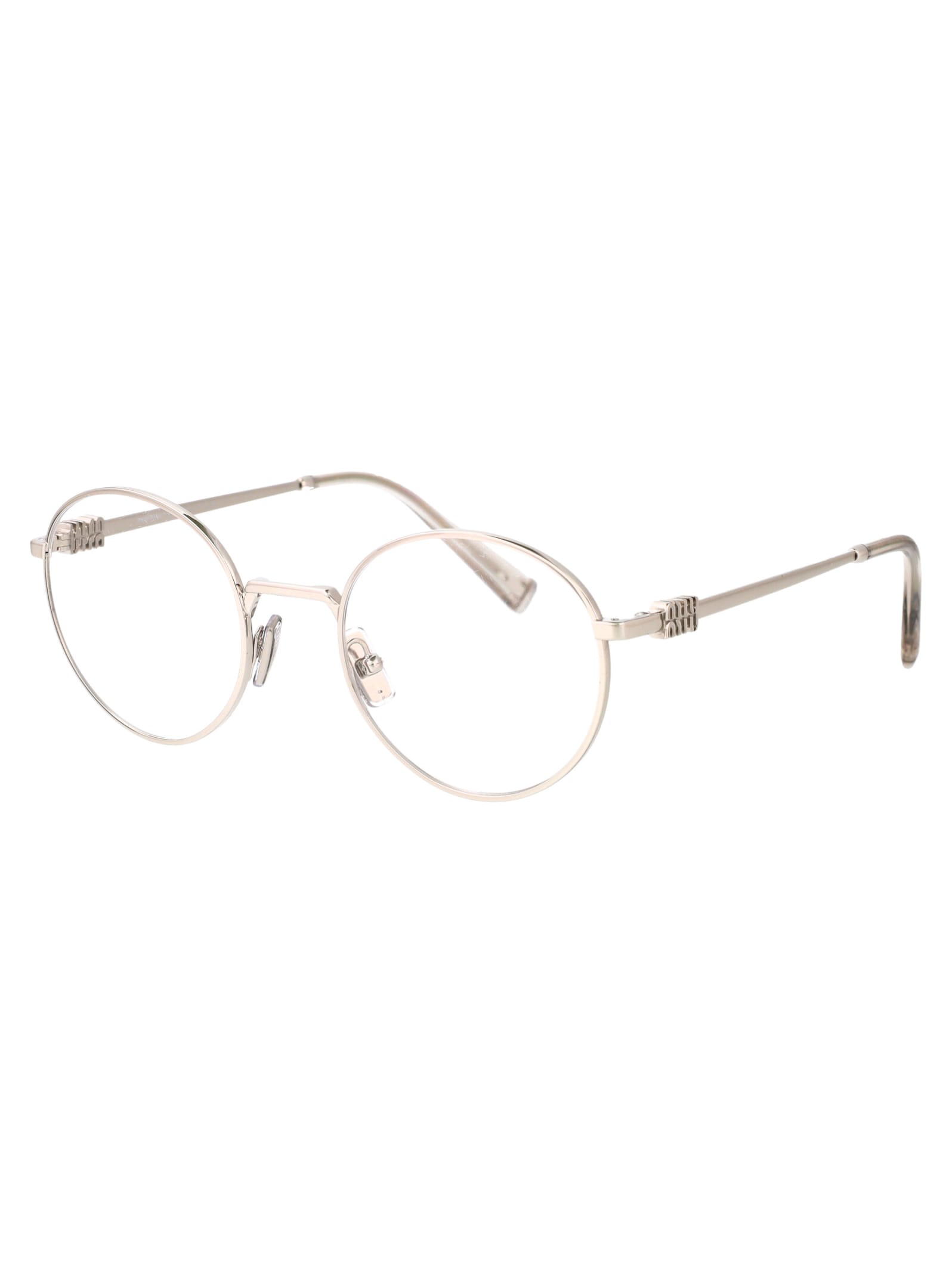 Shop Miu Miu 0mu 52xv Glasses In 1bc1o1 Silver