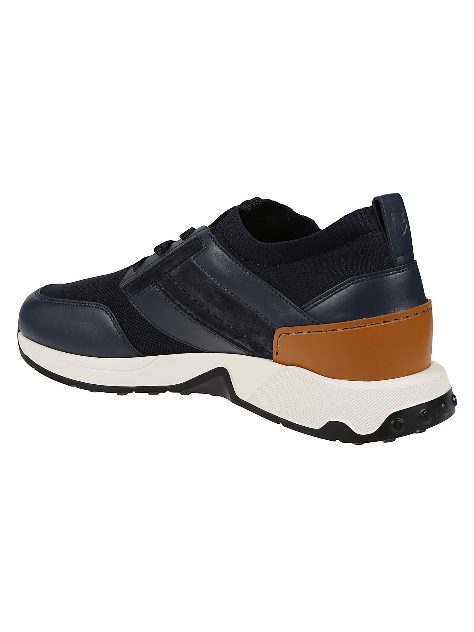 Shop Tod's Panelled Mesh Lace-up Sneakers