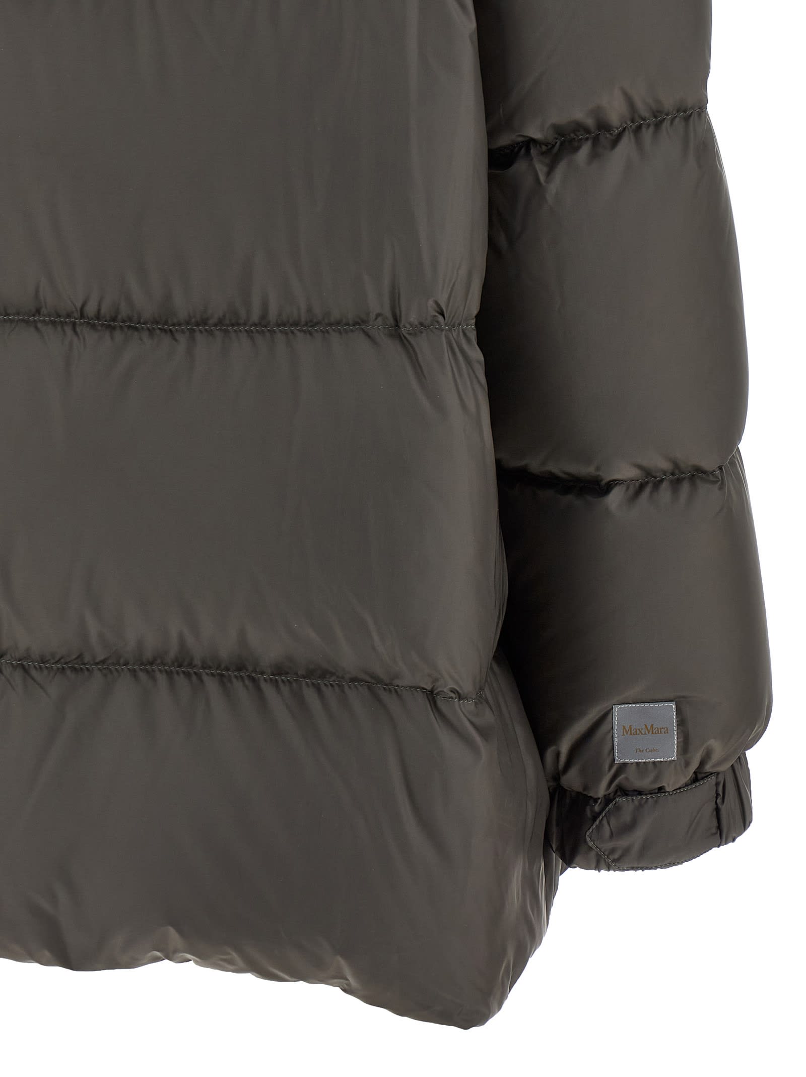 Max Mara The Cube Seia Down Jacket In Gray