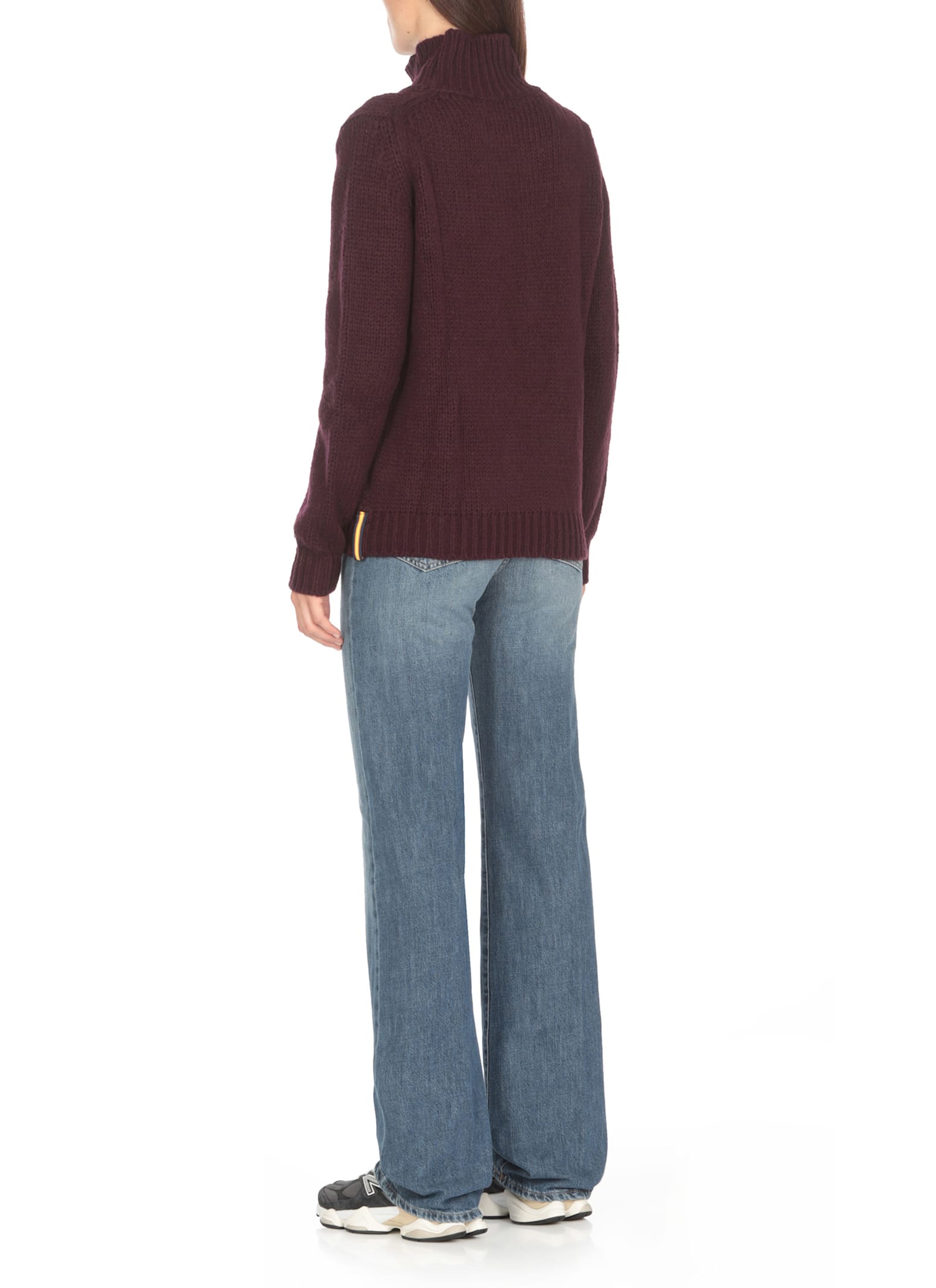 Shop K-way Fuzzy Sweater In Purple