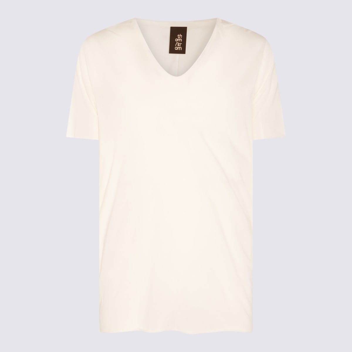 Thom Krom Cream Cotton T-shirt In White