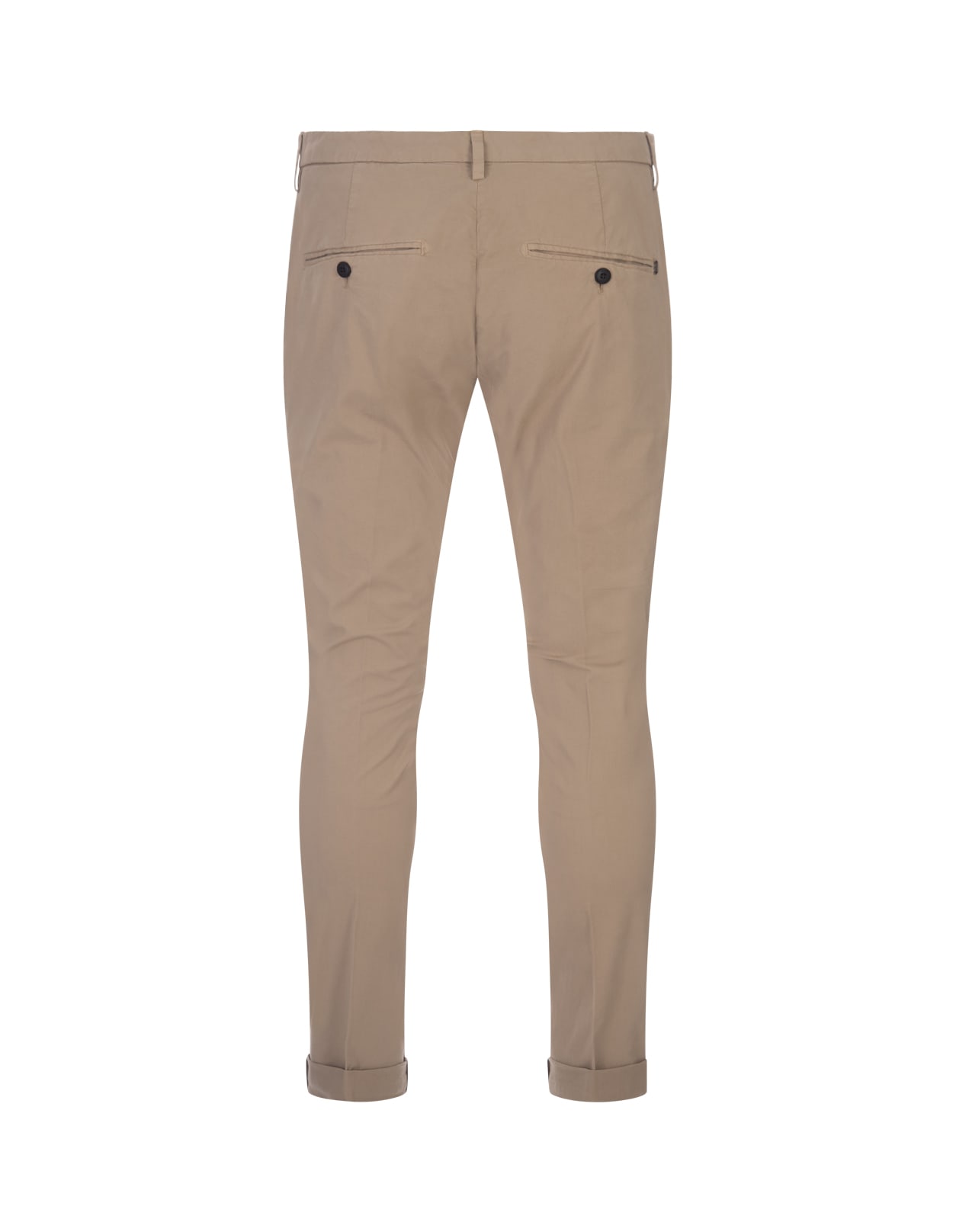 Shop Dondup Gaubert Slim Trousers In Hazelnut Light Gabardine In Brown