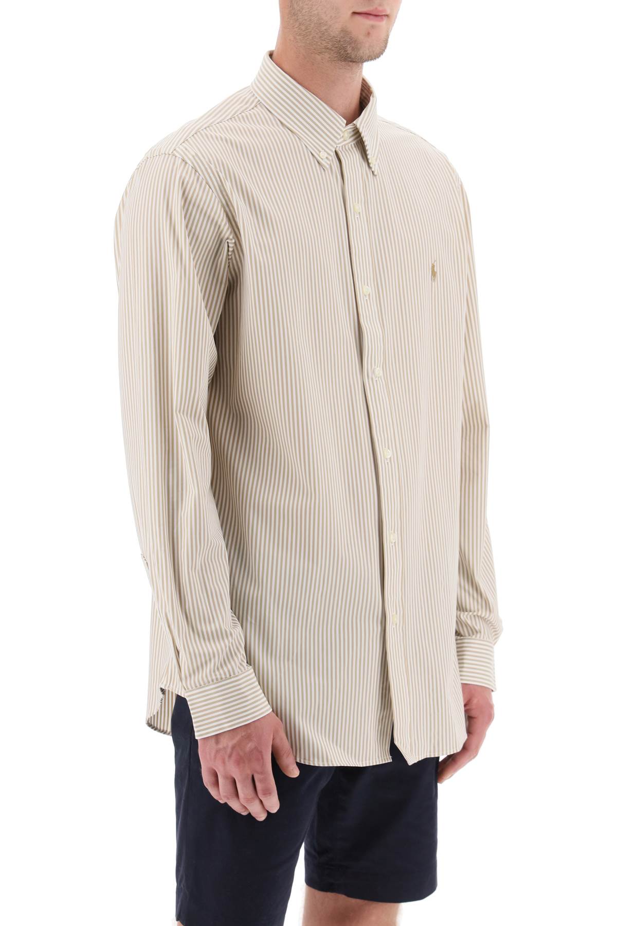 POLO RALPH LAUREN STRIPED COTTON POPLIN SHIRT