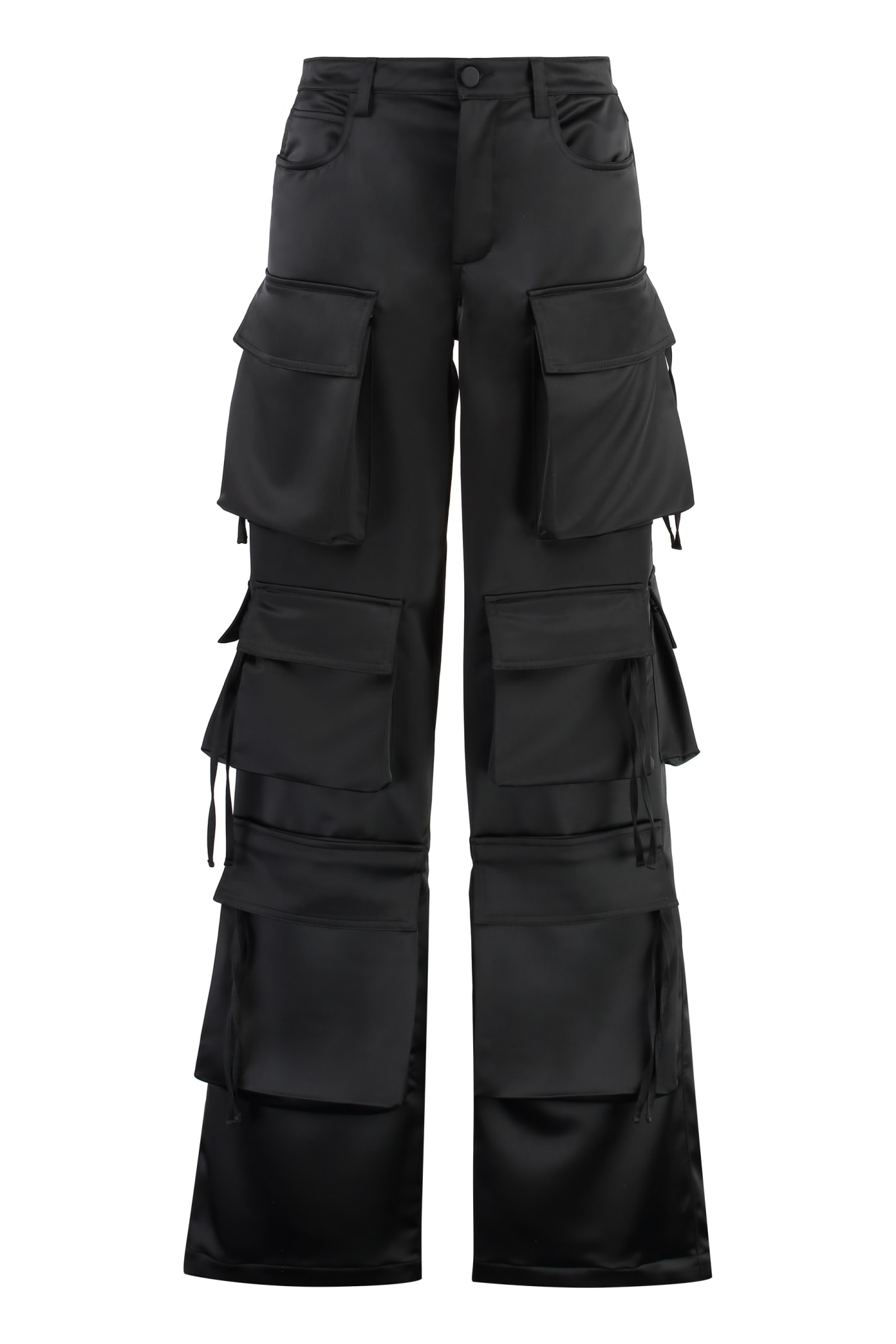 Shop Giuseppe Di Morabito Multi Pocket Straight Leg Cargo Pants In Black