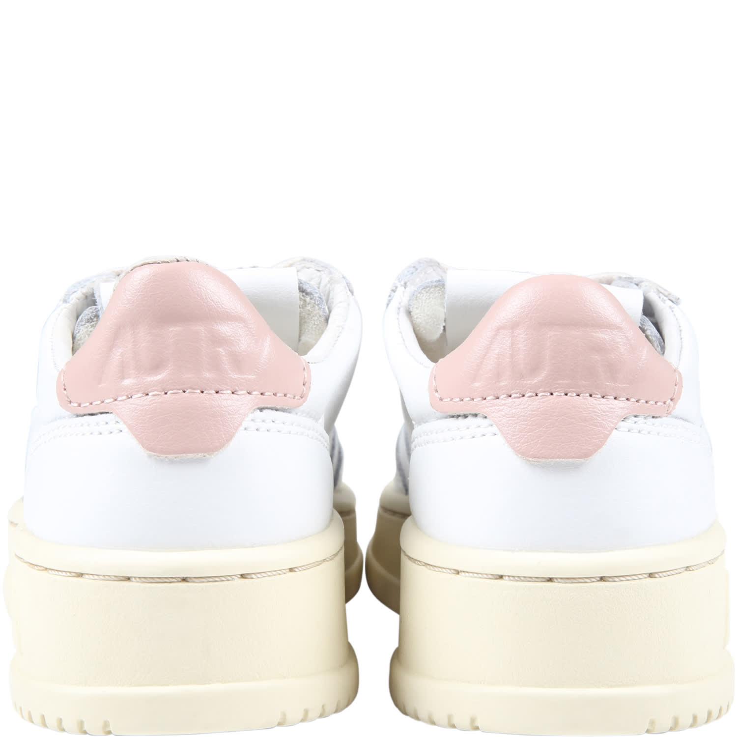 Shop Autry White Sneakers For Kids With Pink Deatils