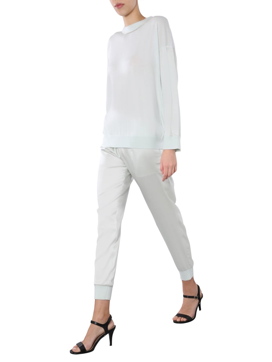 Shop Fabiana Filippi Jogging Pants In Baby Blue