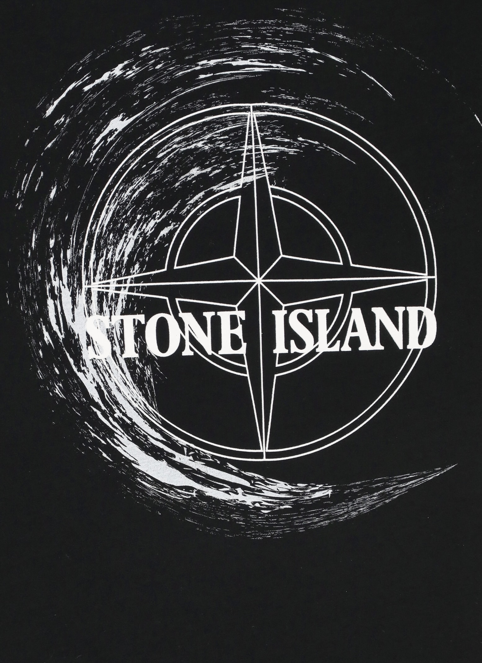 Shop Stone Island Junior Cotton T-shirt In Black
