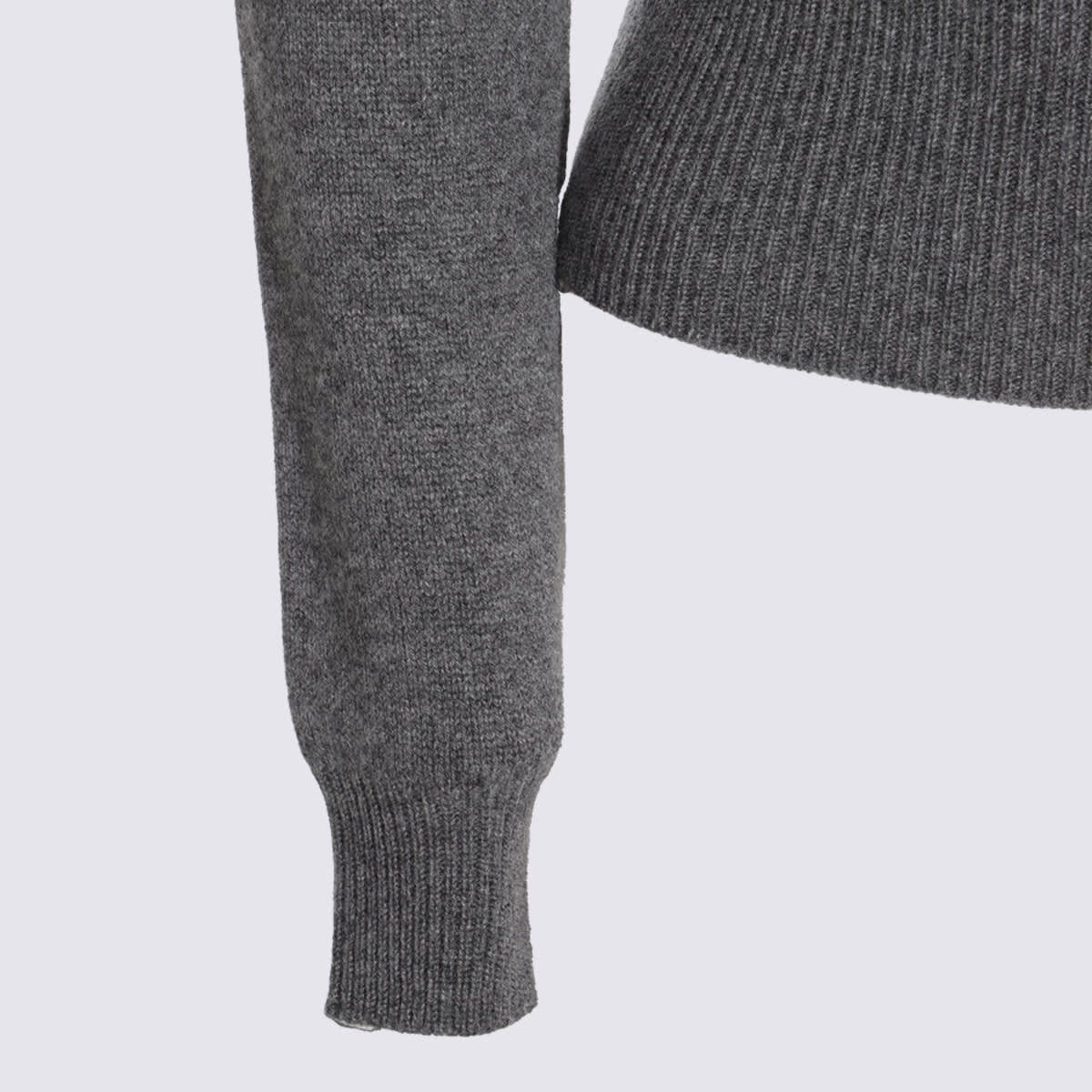Miu Miu Grey Cashmere Knitwear In Multi