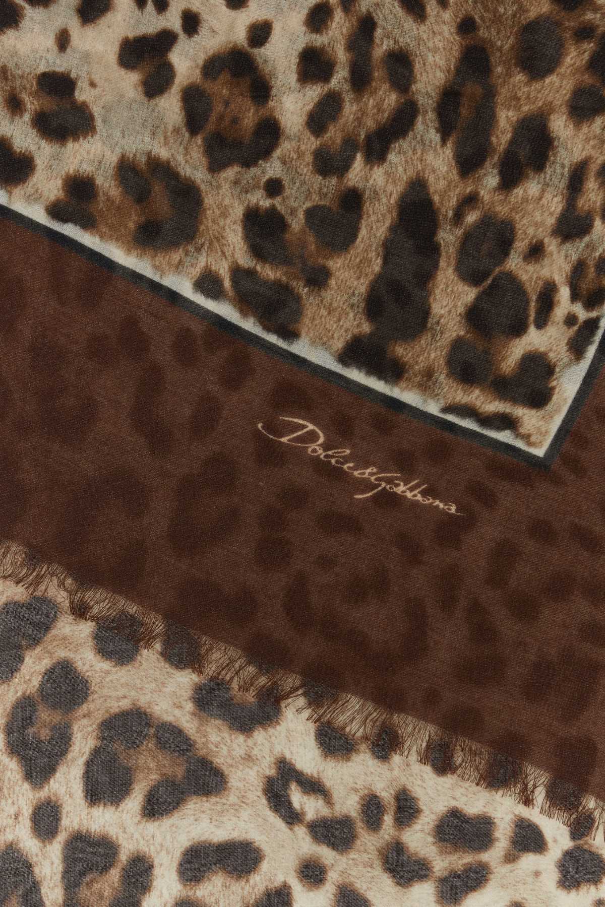 Shop Dolce & Gabbana Printed Modal Blend Scarf In Leo