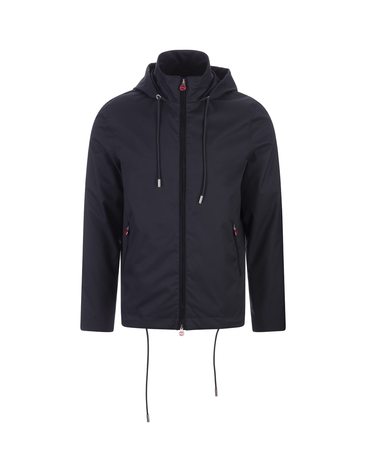 Shop Kiton Lightweight Jacket In Blue Technical Fabric