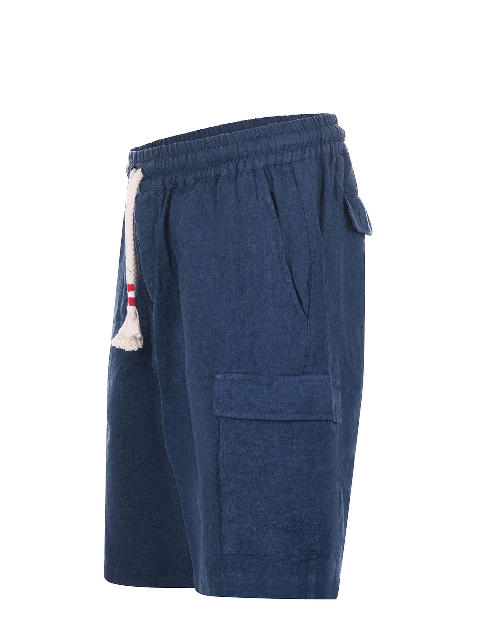 Shop Mc2 Saint Barth Cargo Shorts In Blue