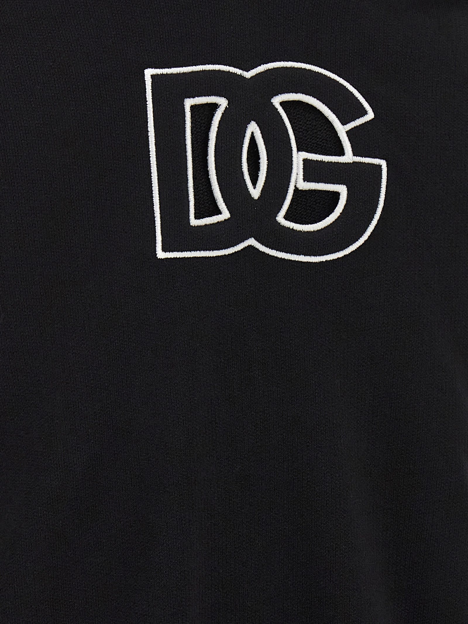 Dolce & Gabbana Cotton Sweatshirt With Dg Embroidery
