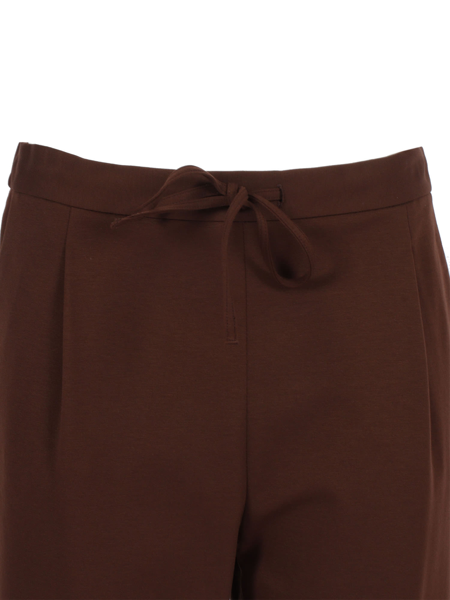 Fabiana Filippi Ebano Jersey Punto Milano Pleated Jogging Trousers In Brown